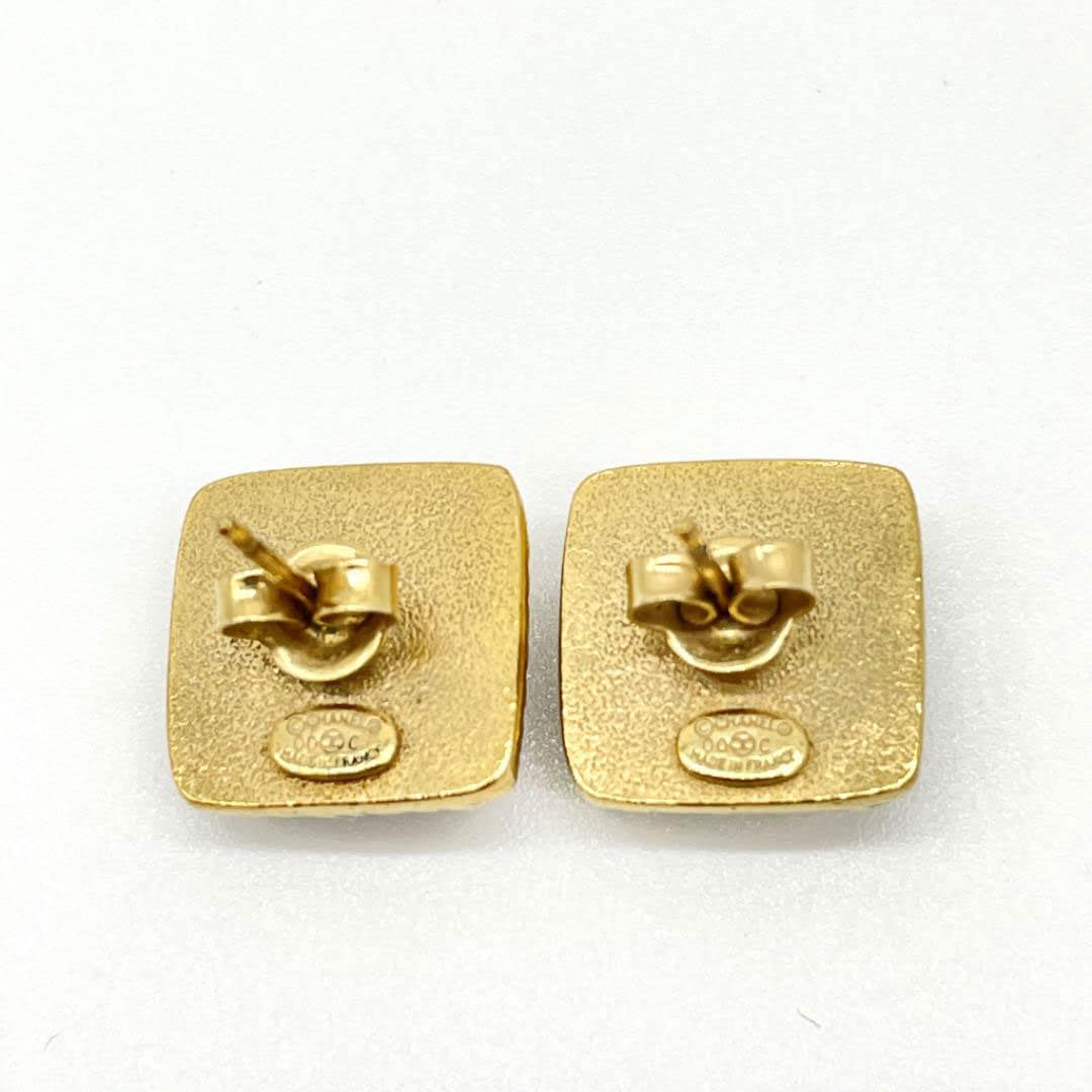 CHANEL シャネル ピアス ココマーク スクエア ゴールド 00C