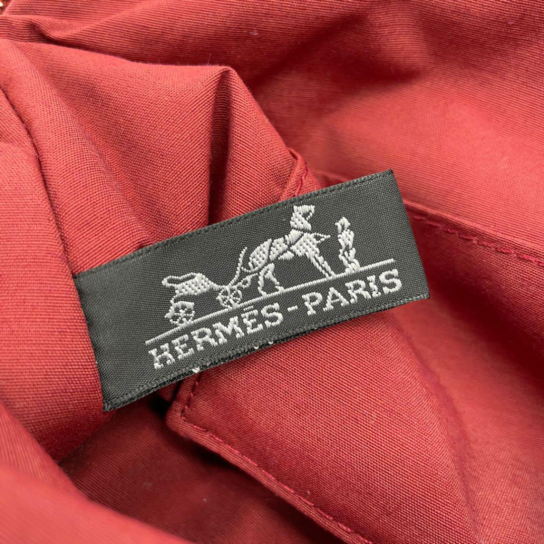 HERMES エルメス ボリード ポーチMM キャンバス ボルドー