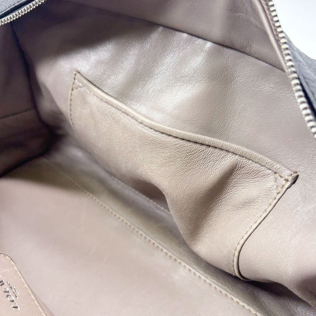 LOEWE ロエベ アマソナ28 ハンドバッグ レザー ブラック/シルバー金具