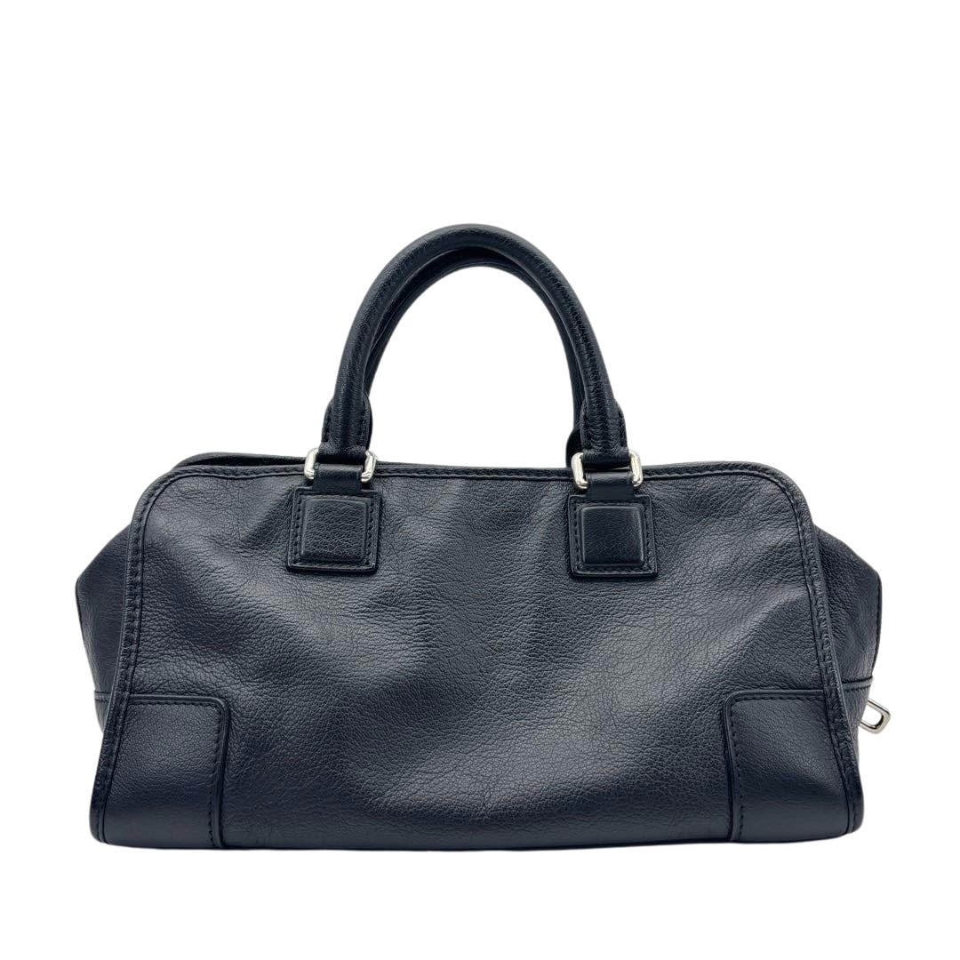 LOEWE ロエベ アマソナ28 ハンドバッグ レザー ブラック/シルバー金具
