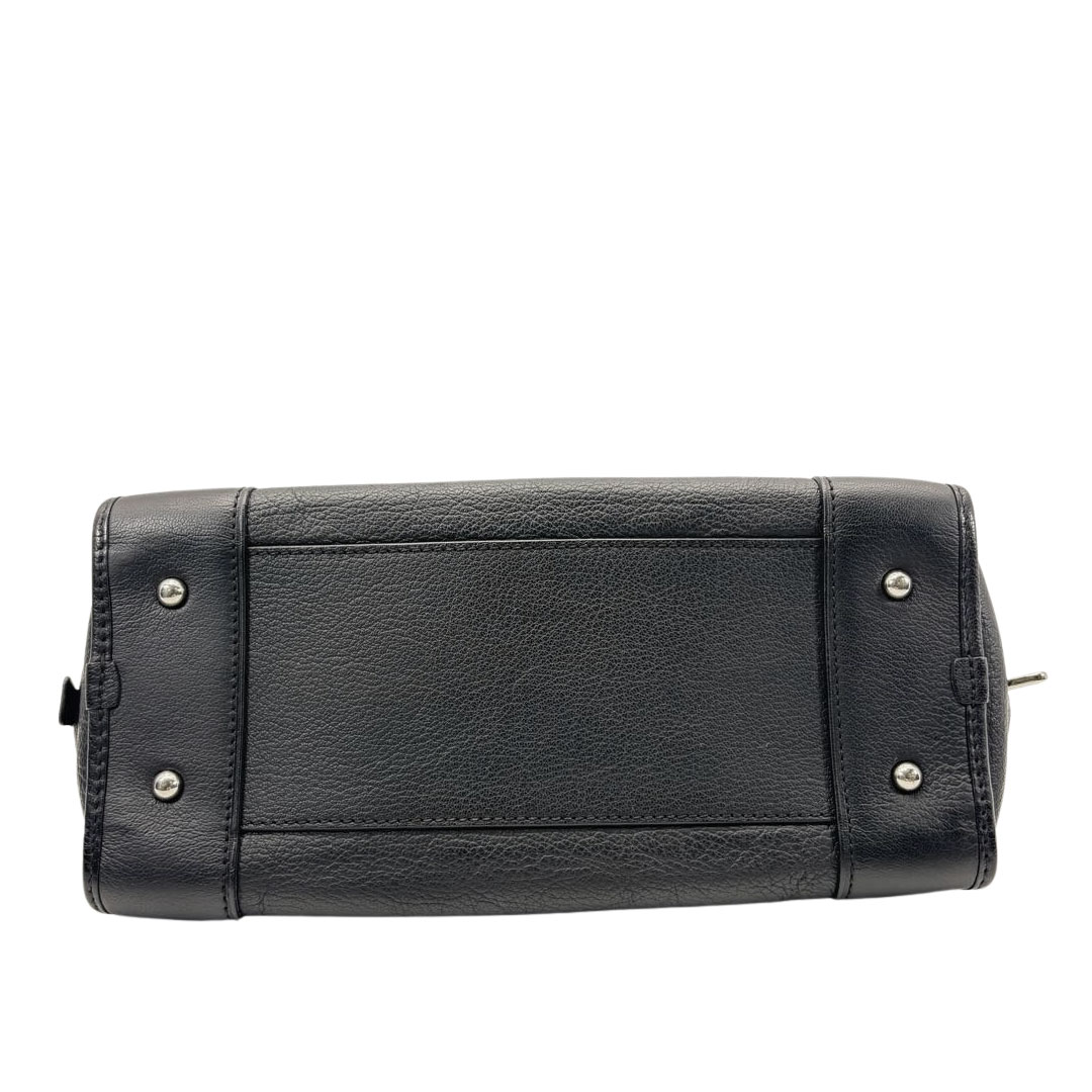 LOEWE ロエベ アマソナ28 ハンドバッグ レザー ブラック/シルバー金具