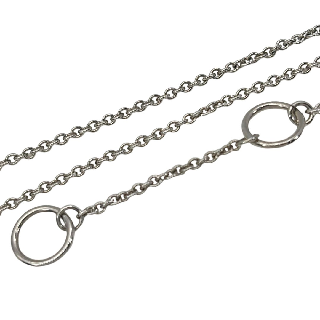 HERMES エルメス ネックレス ミニ・マイヨン PM ラッカーメタル ブラック/シルバー金具 シェーヌダンクル H100053FP03