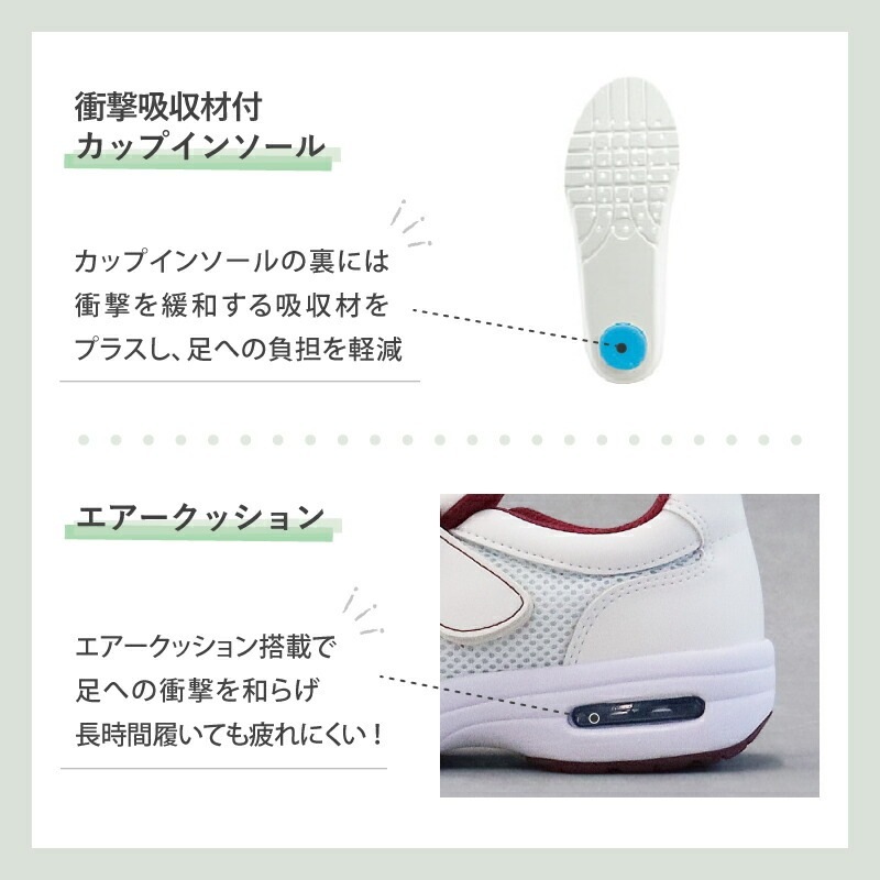 【即日発送】【送料無料】ナースシューズ 疲れにくい 白 男女兼用 病院 看護師 医療用 メンズ レディース シェスタースポーツ 533 エアークッション 医者 介護士 クリニック 通気性 靴 衝撃吸収 女性用　男性用　事務 歯科医  人気 モスワールド 