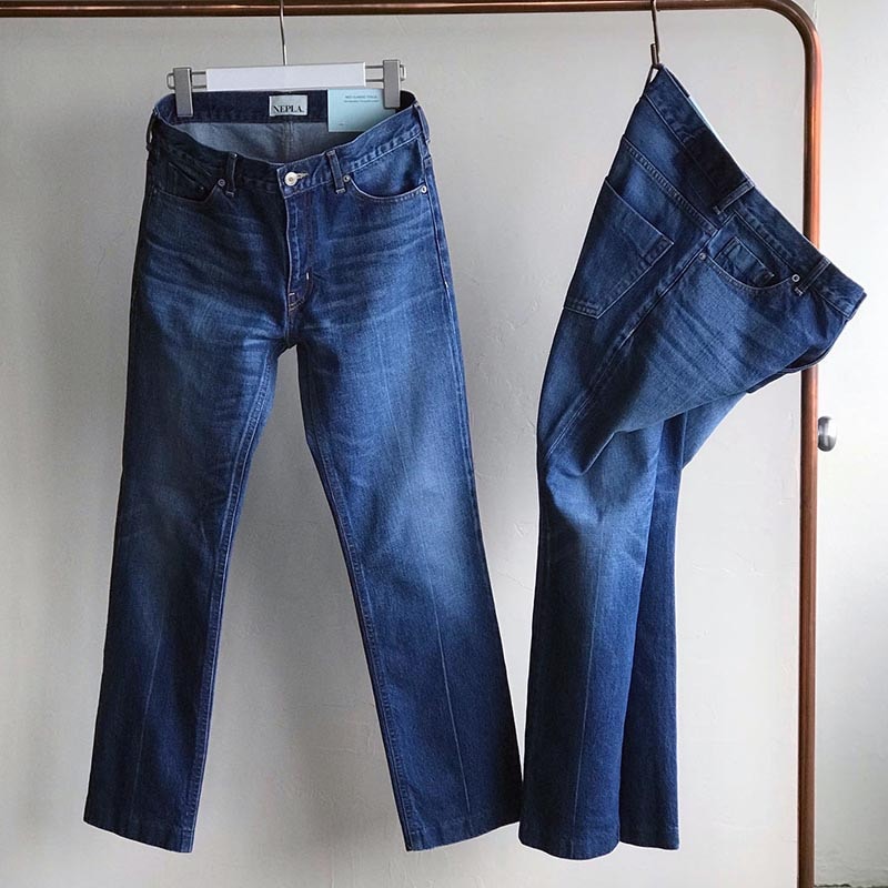 NEPLA ROLL-UP TAPERED BOTANICAL JEANS - メルカリ
