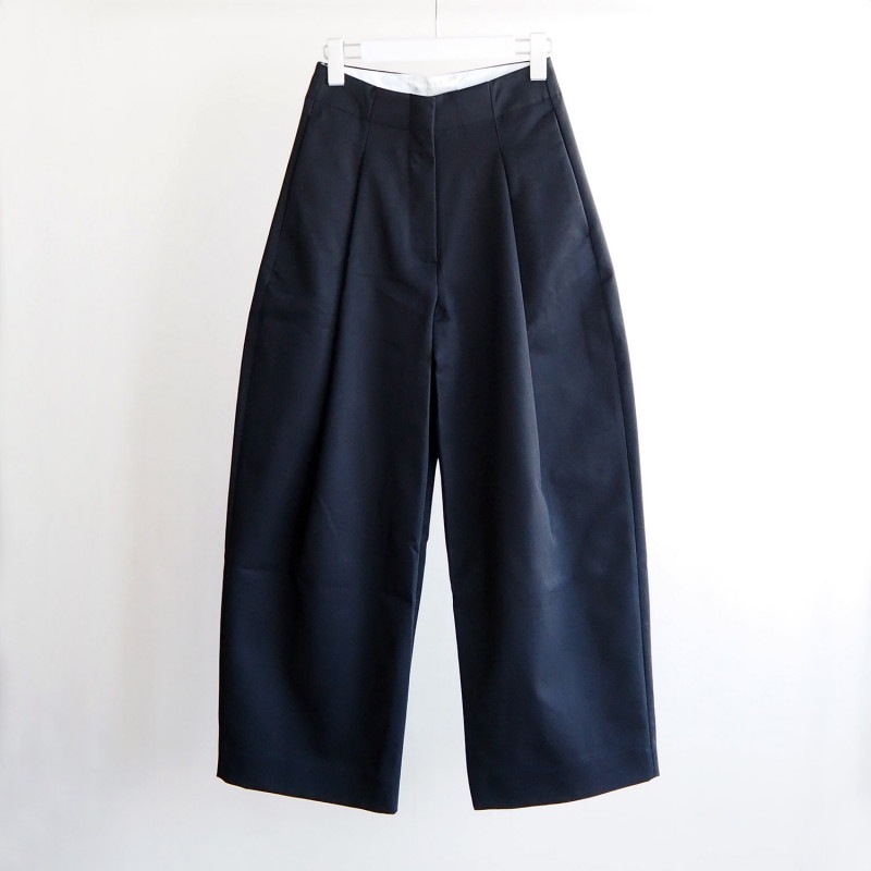 STUDIO NICHOLSON スタジオニコルソン WOMENS ウィメンズ DORDONI PEACHED COTTON TWILL VOLUME PLEAT PANT ピーチドコットンワイドパン