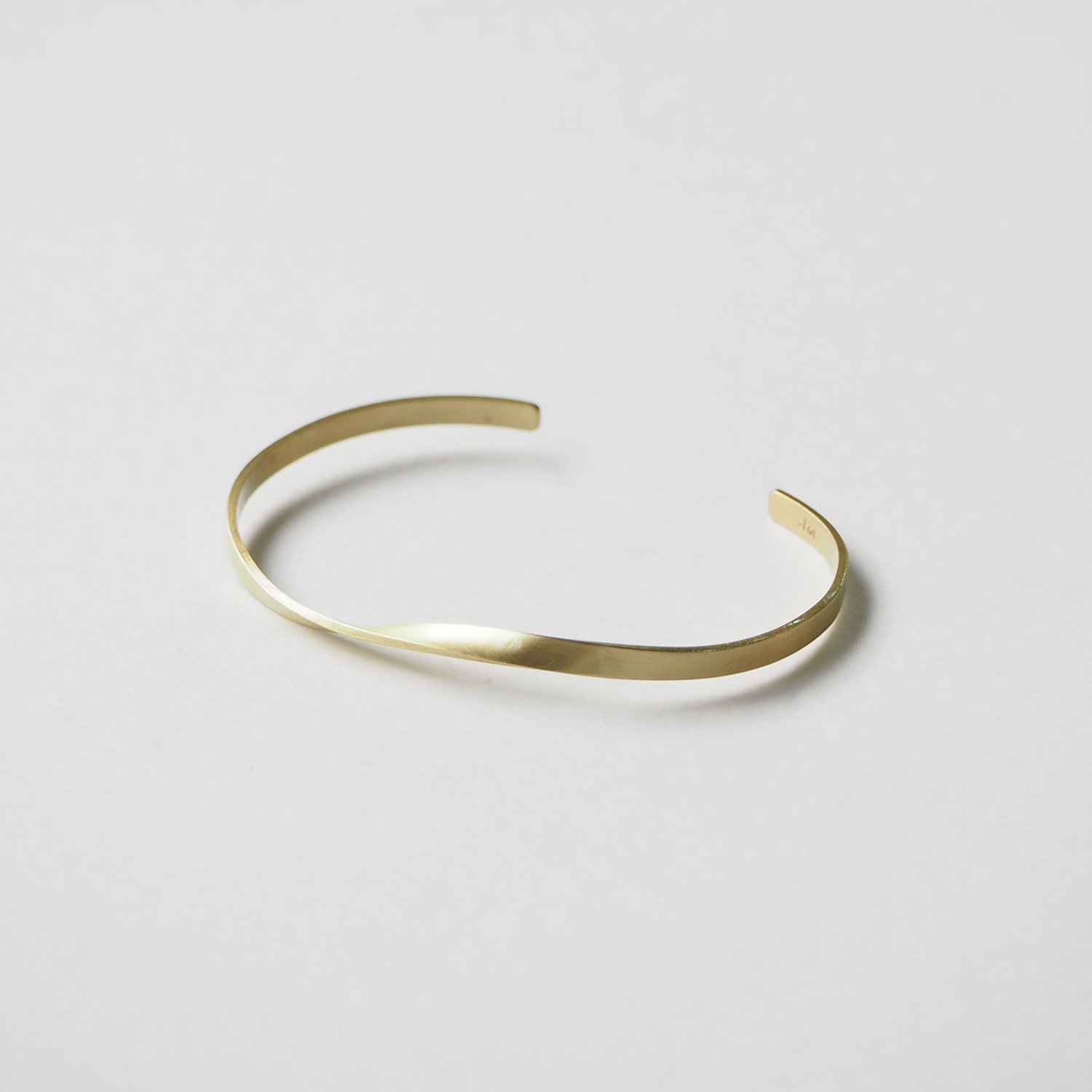 _Fot フォート plate bangle 3mm twist プレートバングル 3mm ツイスト brass