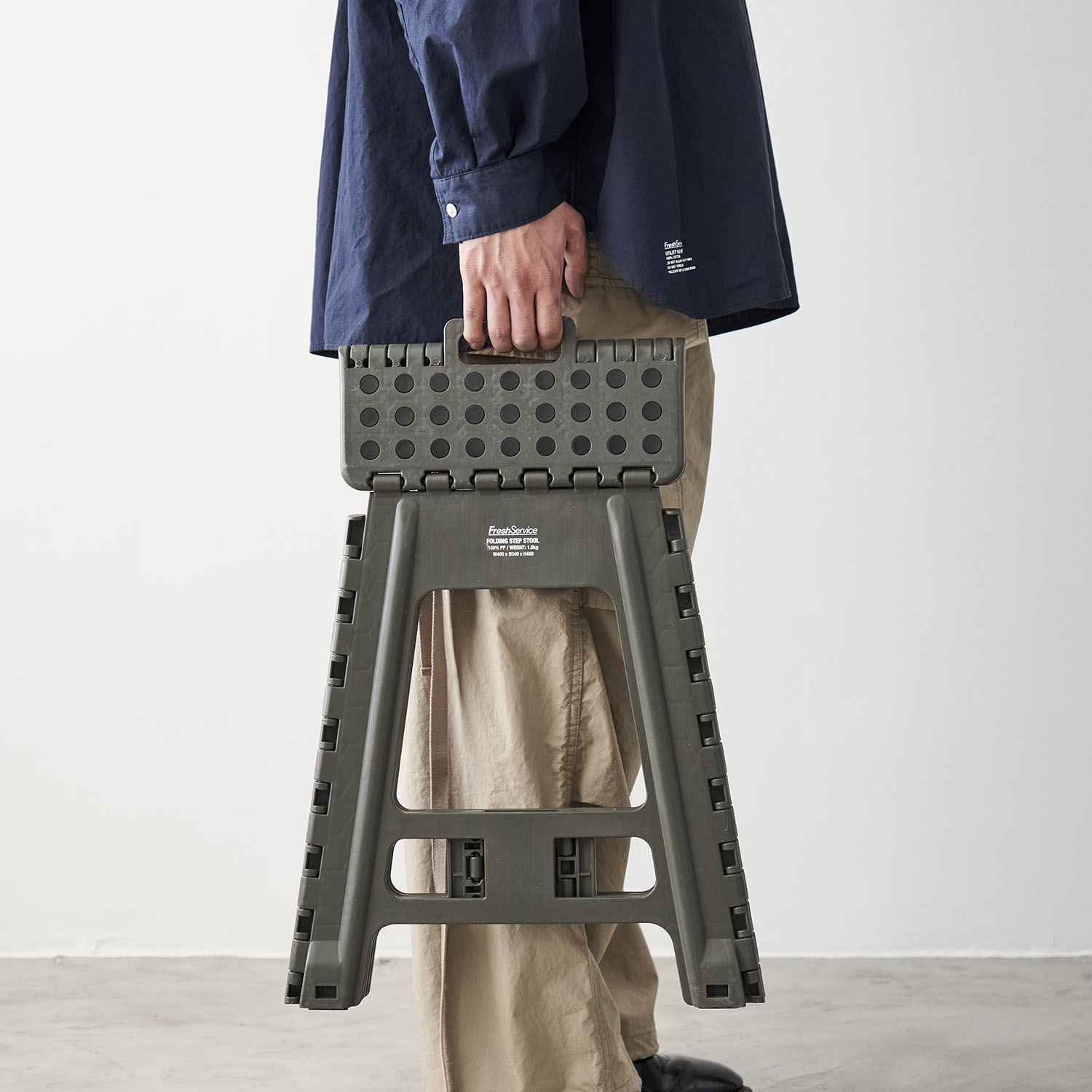 FreshService フレッシュサービス FOLDING STEP STOOL 折り畳みステップスツール カーキ