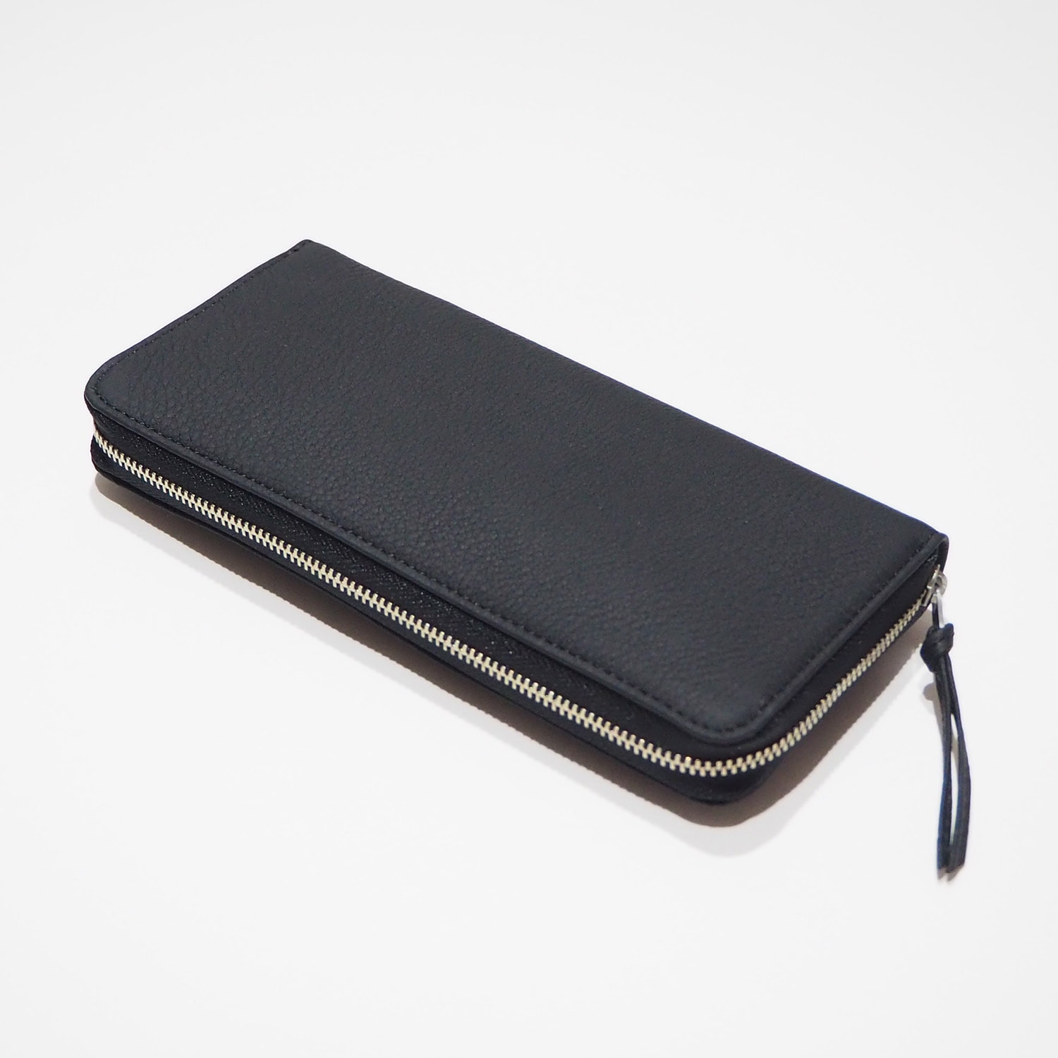 ERA. イーラ BUBBLE CALF ROUND SLIM WALLET バブルカーフラウンドスリムウォレット ブラック
