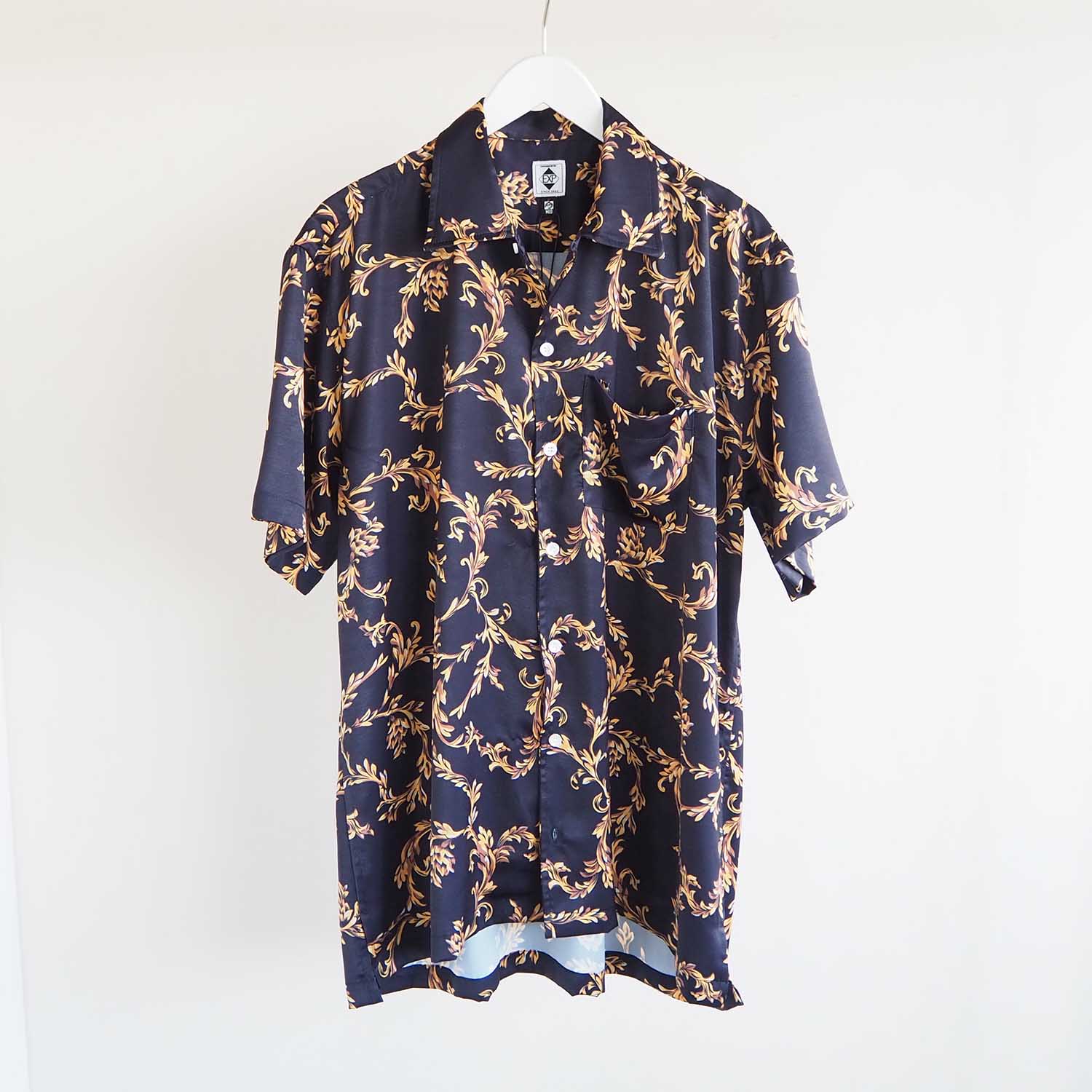 EXPANSION エクスパンション SILK SHIRTS シルクオープンカラーシャツ GOLD LEAF