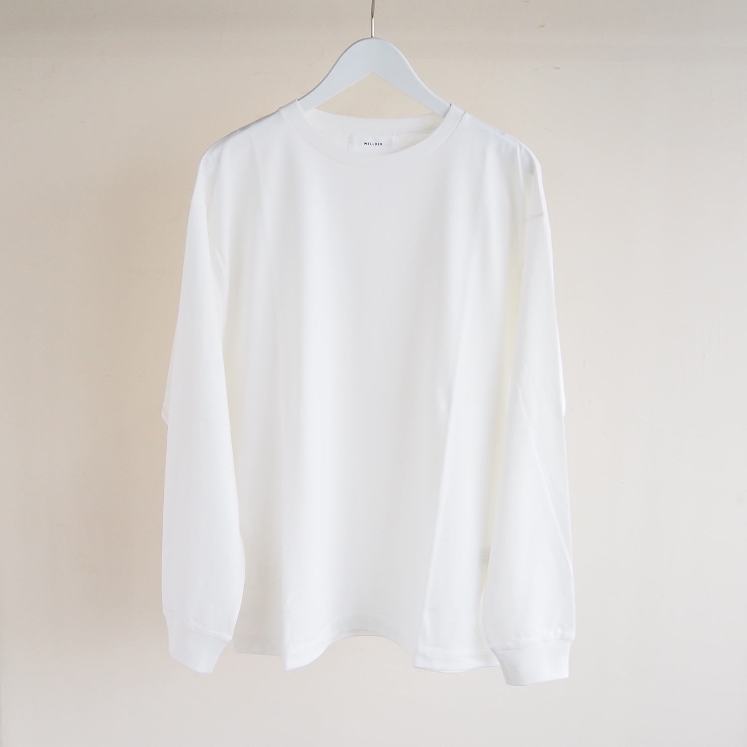 WELLDER ウェルダー MENS メンズ Suvin Supima Crew Neck Long Sleeve スヴィンスーピマクルーネック ロングスリーブ ホワイト