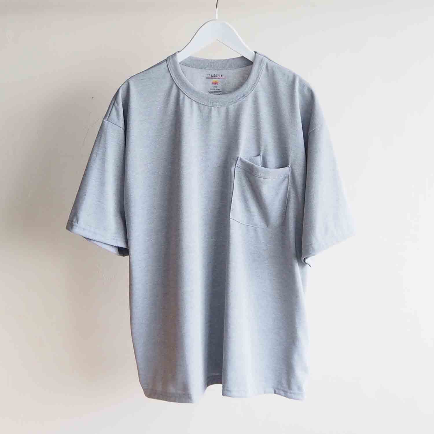 melple メイプル The USEFUL Pocket S/S ユースフルポケットTシャツ ヘザーグレー
