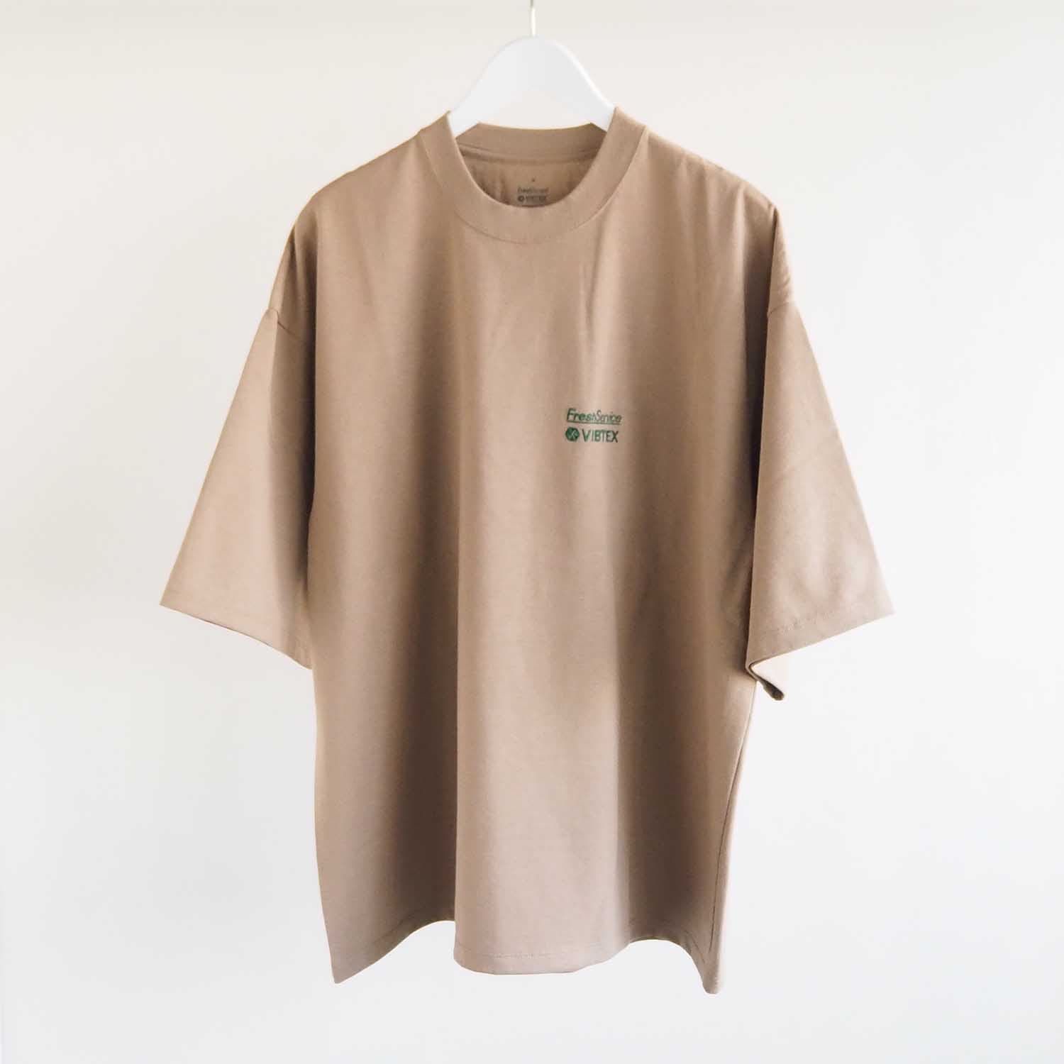 VIBTEX for FreshService ビブテックスフォーフレッシュサービス S/S CREW NECK TEE クルーネックTシャツ ベージュ