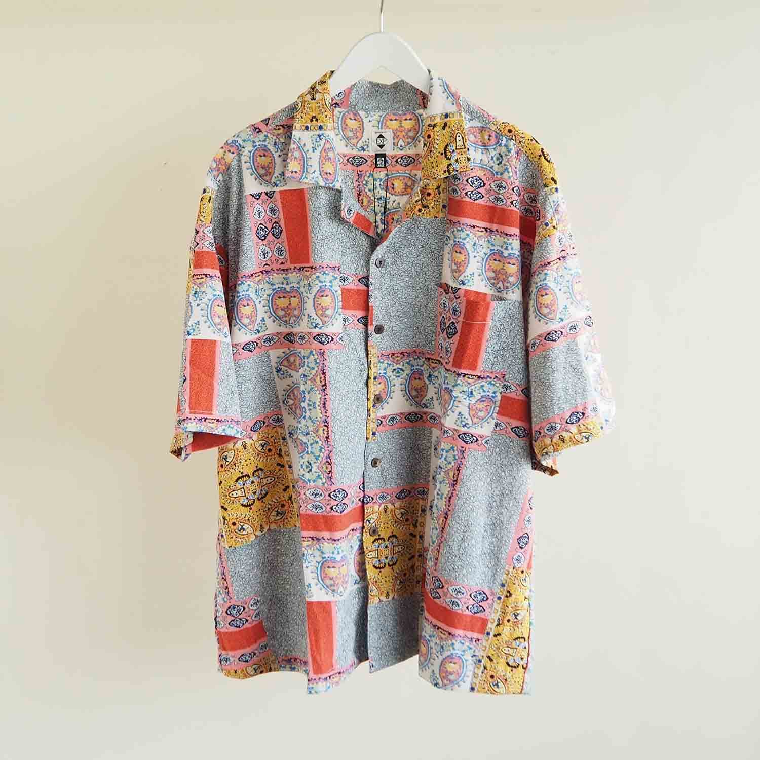 EXPANSION エクスパンション LUXOR SHIRTS オープンカラーシャツ マドゥバニ柄