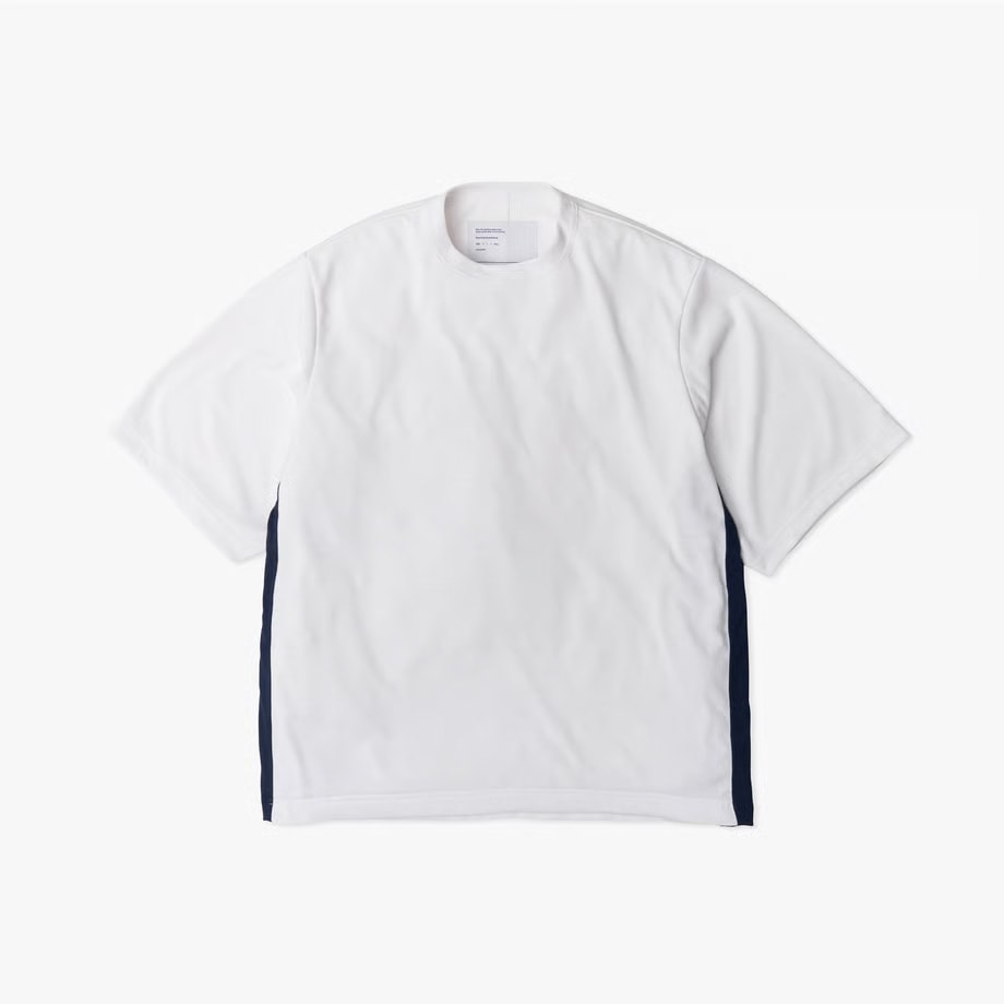 UNTRACE アントレース _168 ベンチレーションTシャツ ホワイト×ダークネイビー