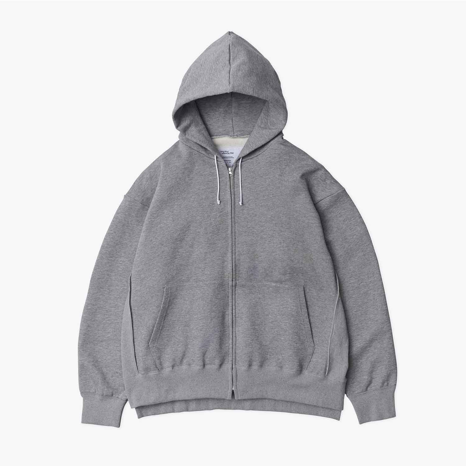 UNTRACE アントレース _173 ジップアップフーディー HEATHER GRAY