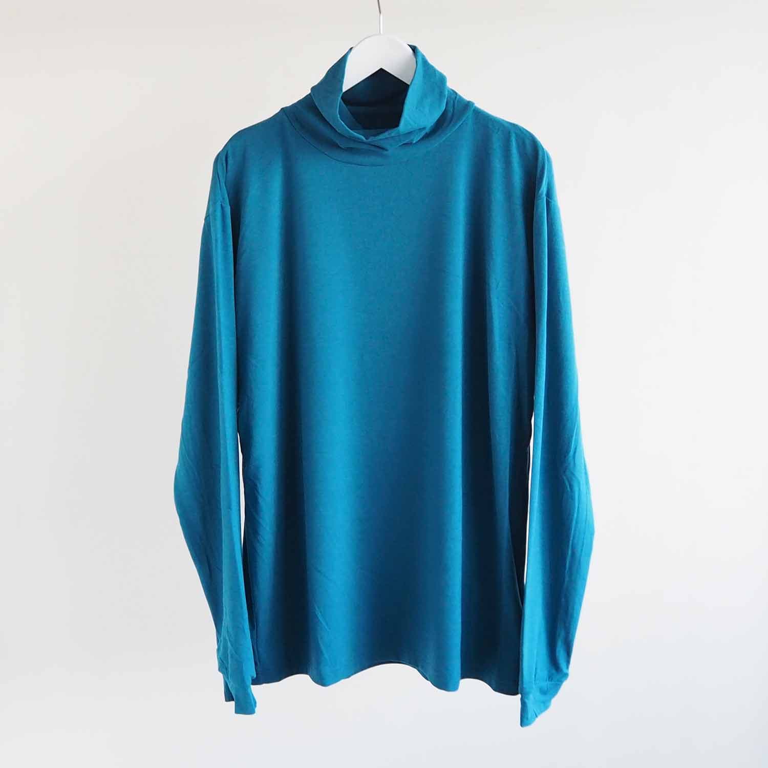 melple メイプル Premiere Suede Turtleneck L/S プレミアスエードタートルネックカットソー エメラルド