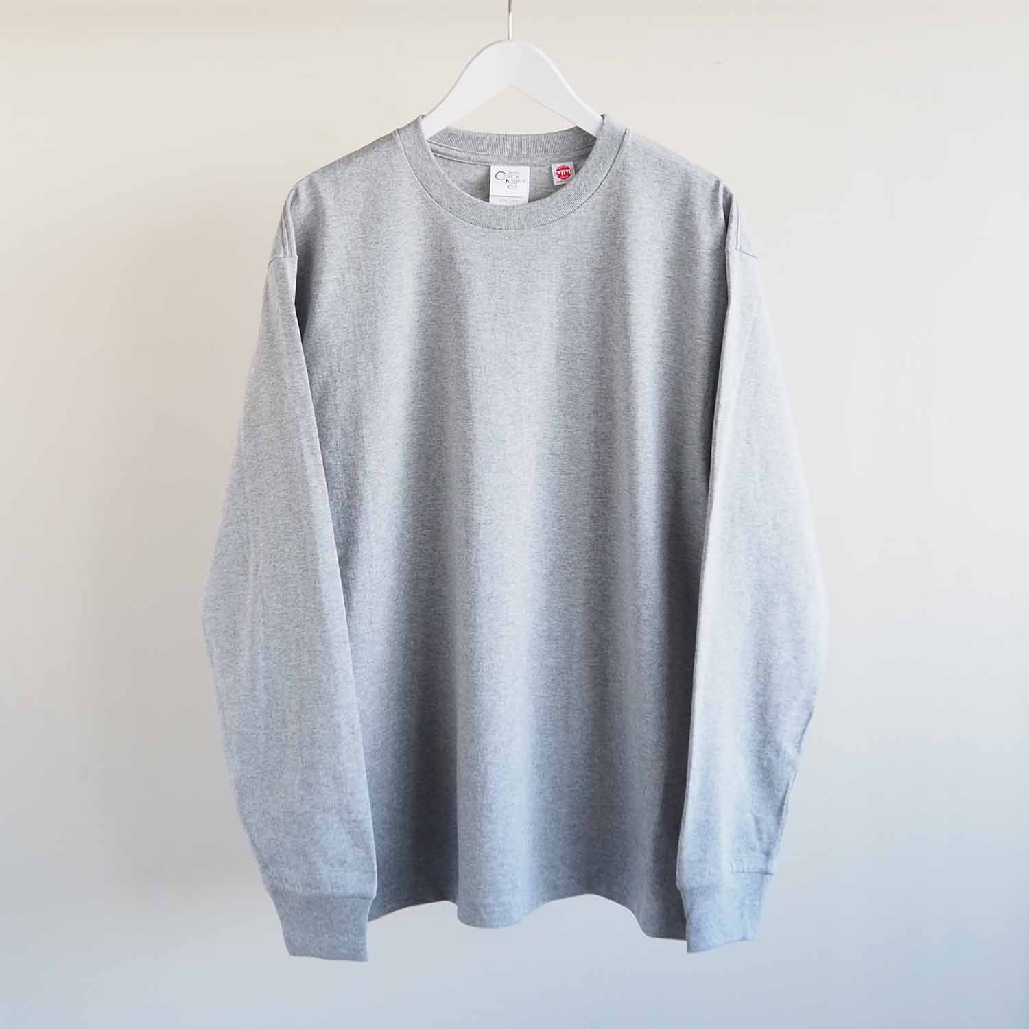 COTTON RESEARCH CLUB コットンリサーチクラブ L/S T-Shirt ロングスリーブTシャツ HEATHER GRAY ヘザーグレー