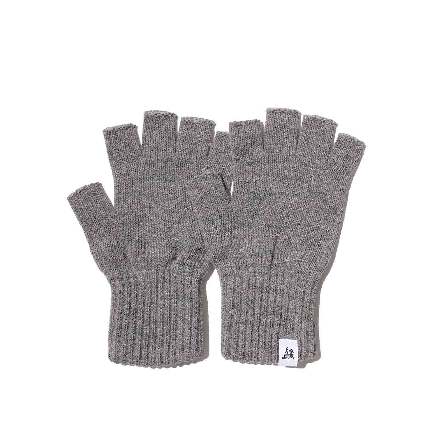 FreshService フレッシュサービス THERMAL RIB KNIT FINGERLESS GLOVES サーマルリブニットフィンガーレスグローブ GRAY グレー