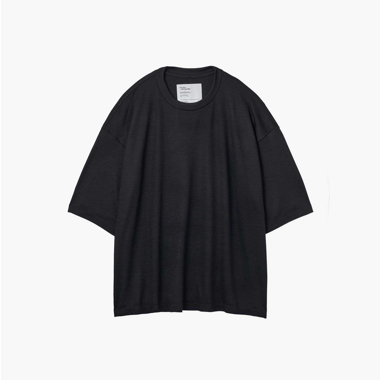 UNTRACE アントレース _260 ボックスシルエットウールTシャツ BLACK