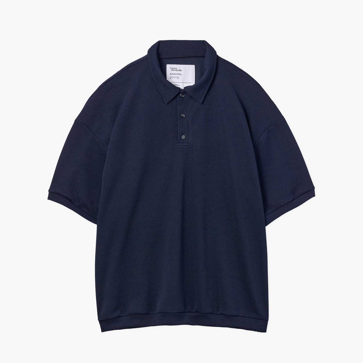 UNTRACE アントレース _268 ボックスシルエットポロシャツ DARK NAVY