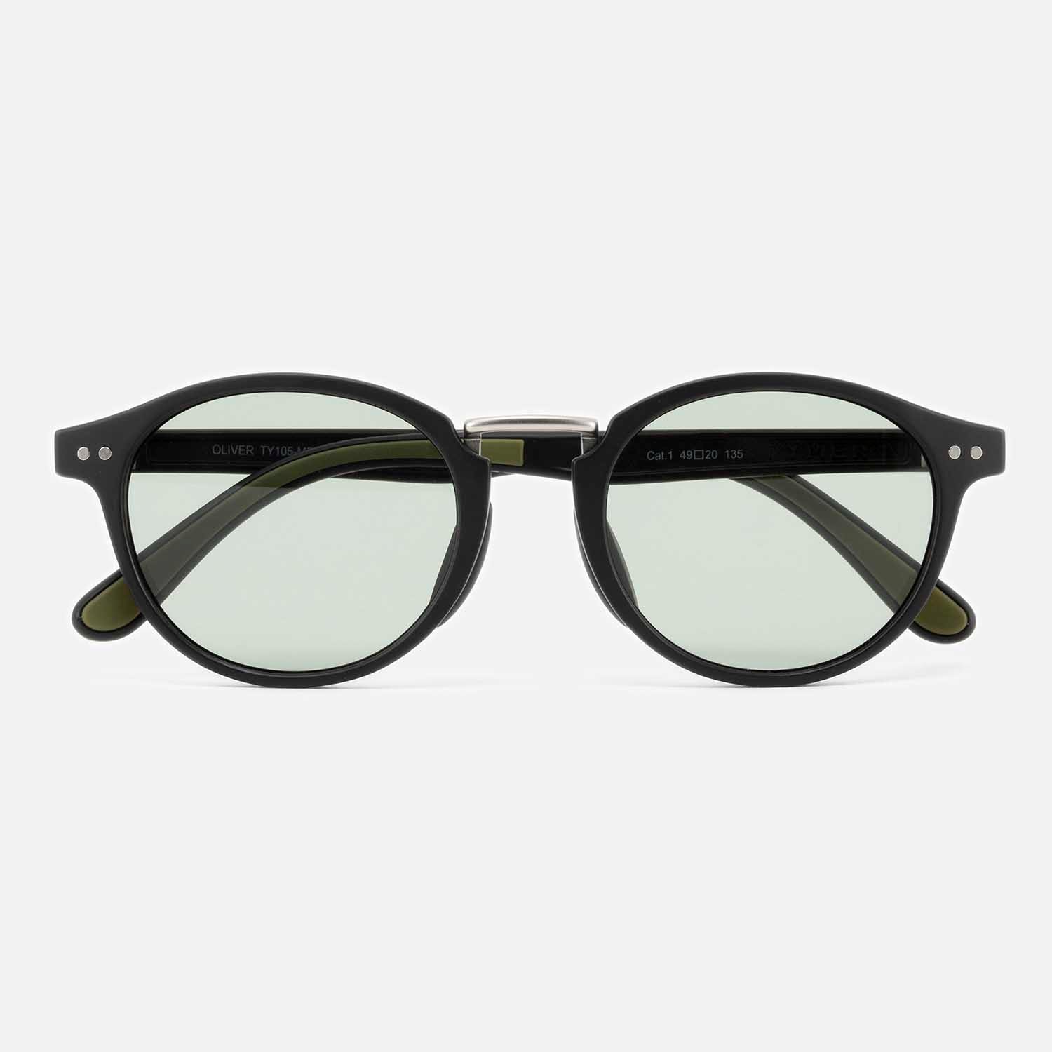 TYMER タイマー サングラス OLIVER オリバー Matte Black / Light Green スタンダードレンズ