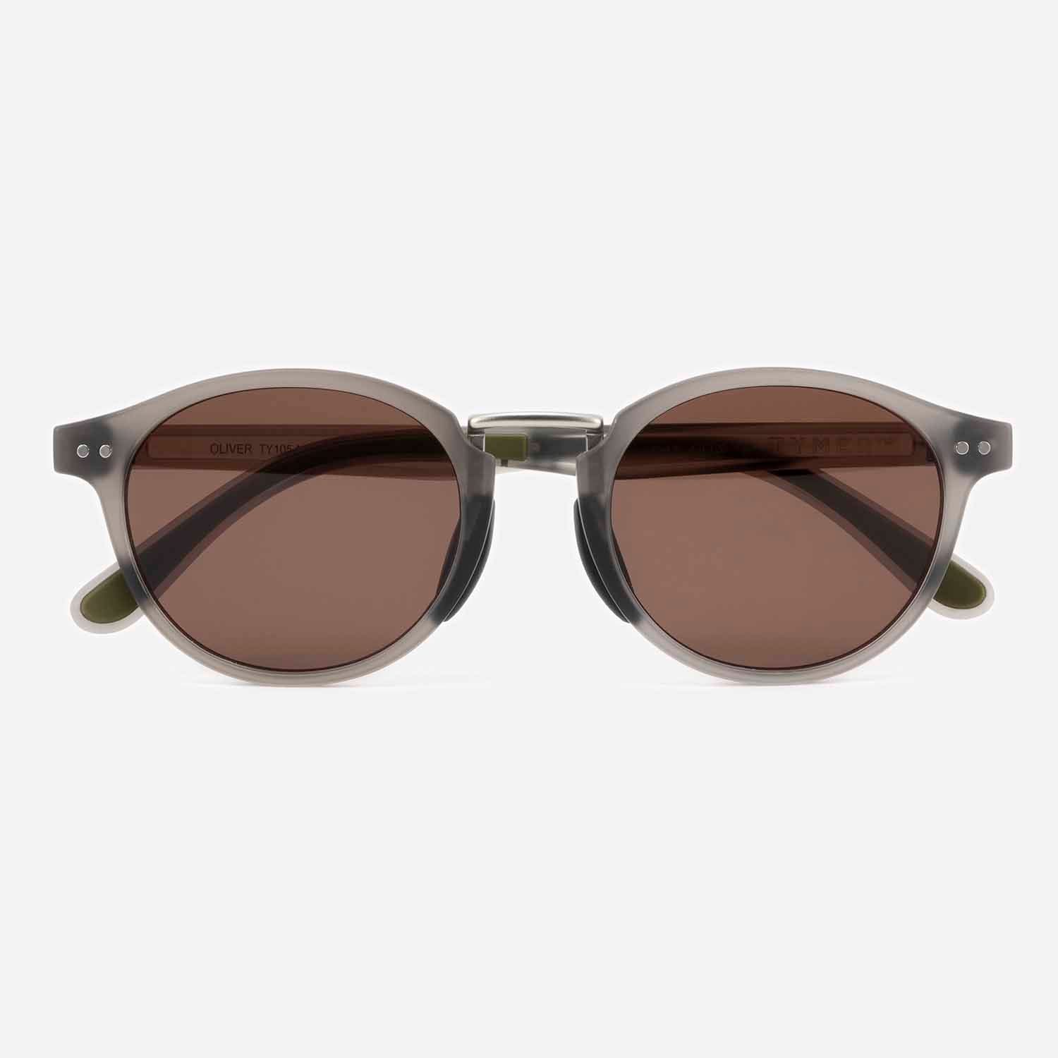 TYMER タイマー サングラス OLIVER オリバー Matt Clear Grey2 / Dark Brown スタンダードレンズ