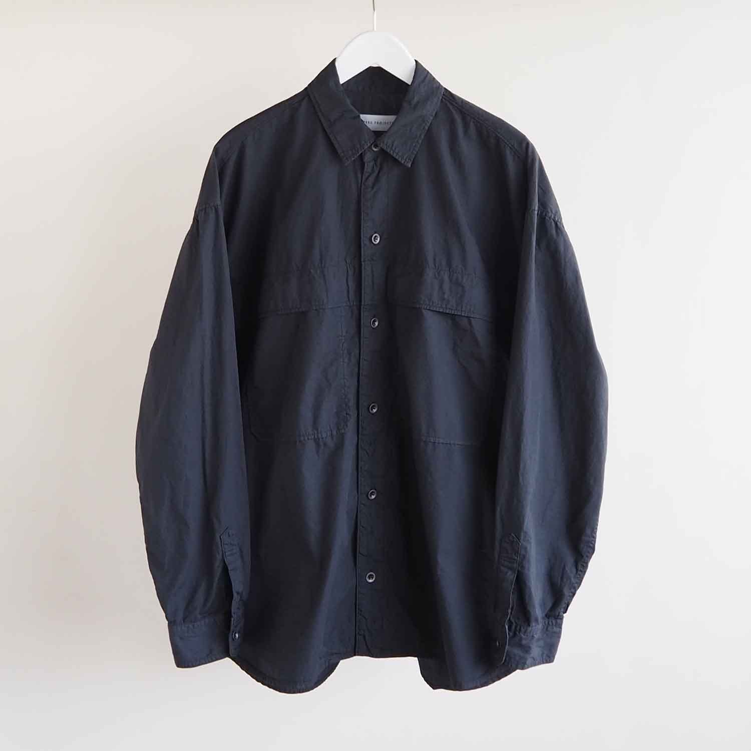 PERS PROJECTS パースプロジェクト ANDREW L/S SHIRTS Ink Black