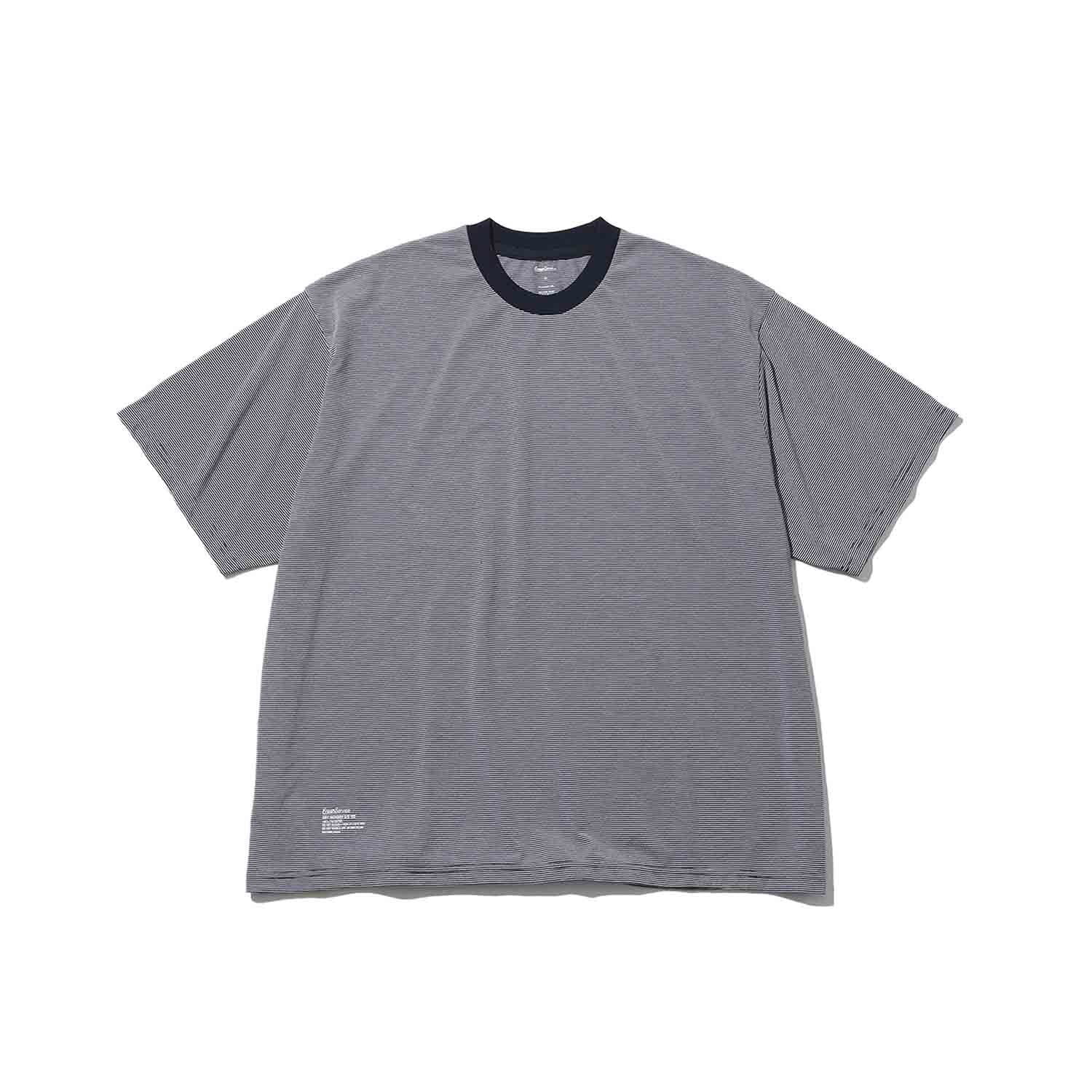 FreshService フレッシュサービス MICRO BORDER S/S TEE マイクロボーダーTシャツ ホワイト×ネイビー
