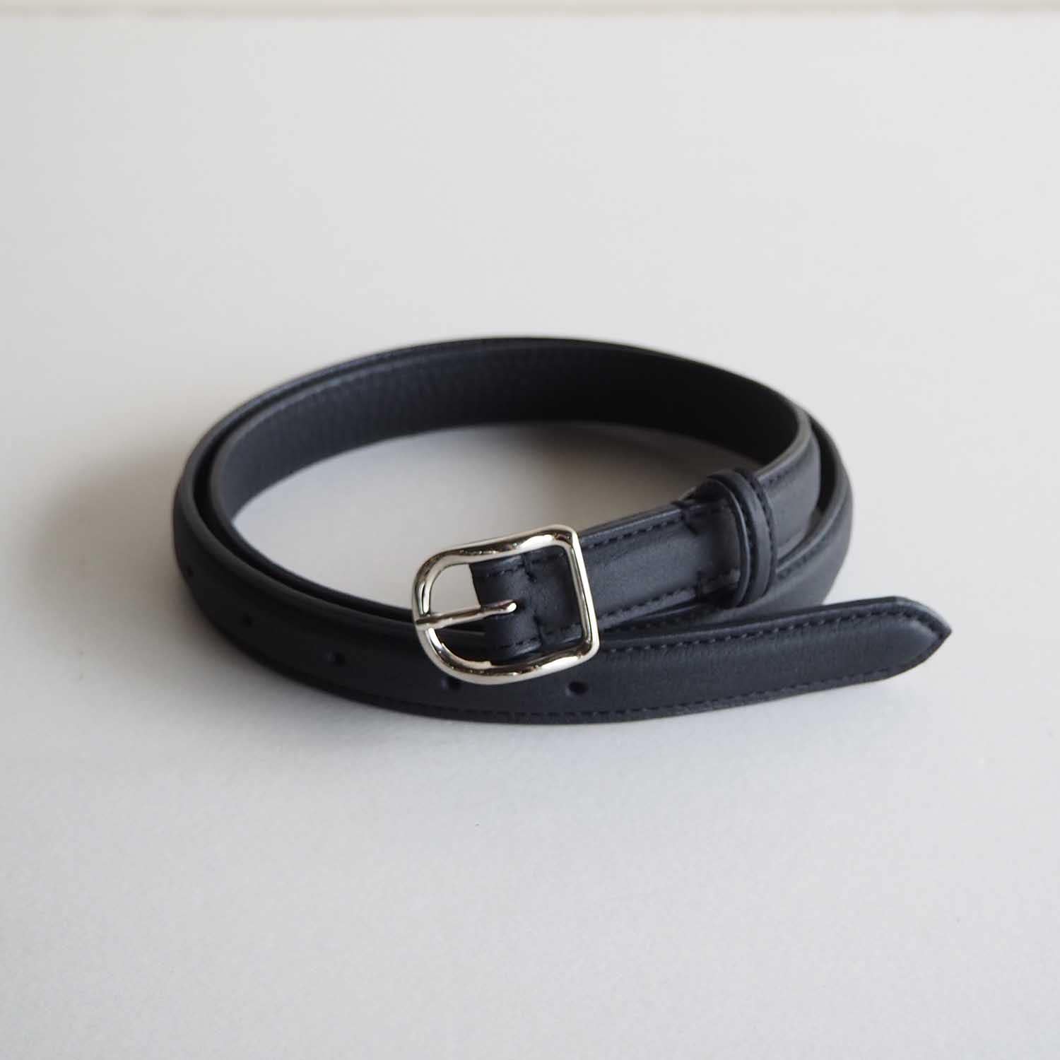 ERA. イーラ EO SHRINK AUTHENTIC NARROW BELT イーオーシュリンクオーセンティックナローベルト BLACK ブラック