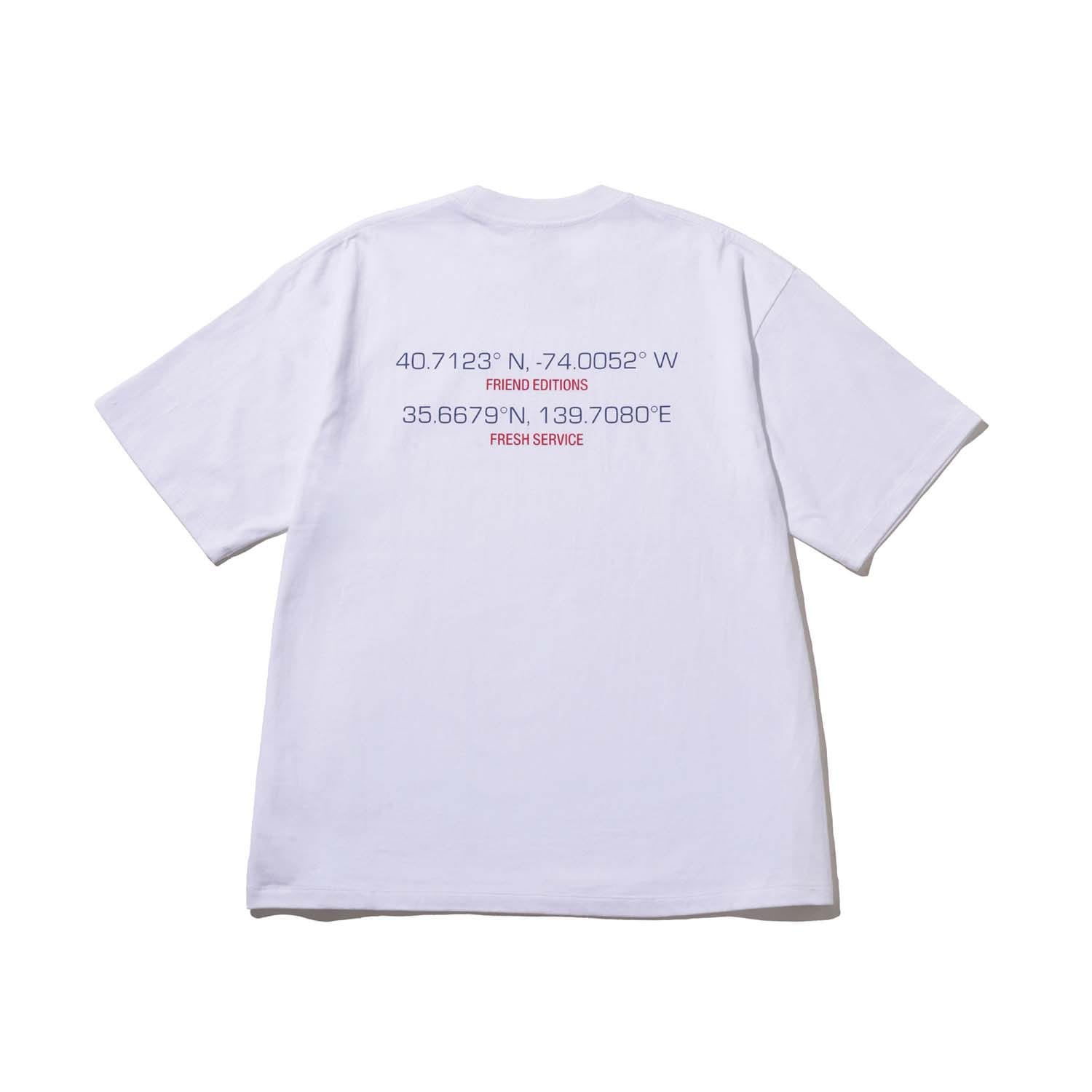 FRIEND EDITIONS × FreshService CORPORATE S/S TEE ”AXIS” WHITE