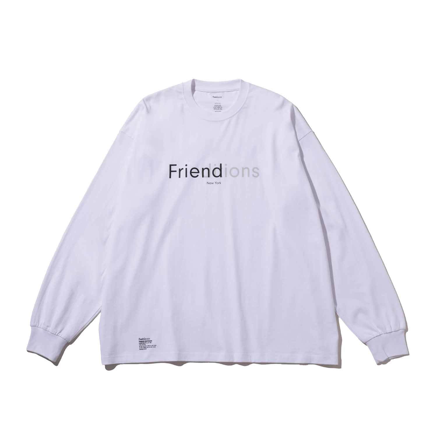 FRIEND EDITIONS × FreshService CORPORATE L/S TEE ”FE NY” WHITE