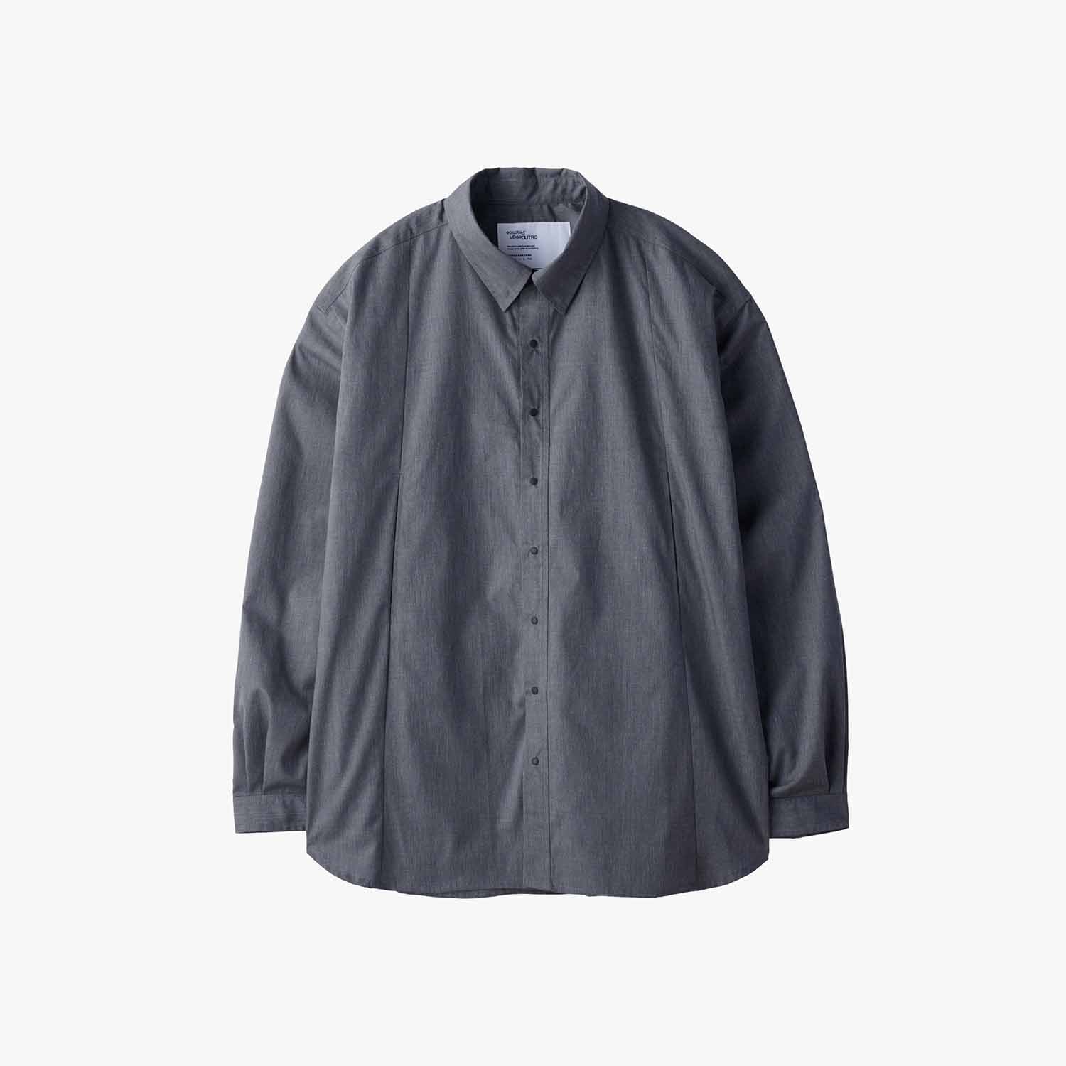 UNTRACE アントレース _207 レギュラーカラーシャツ HEATHER CHARCOAL