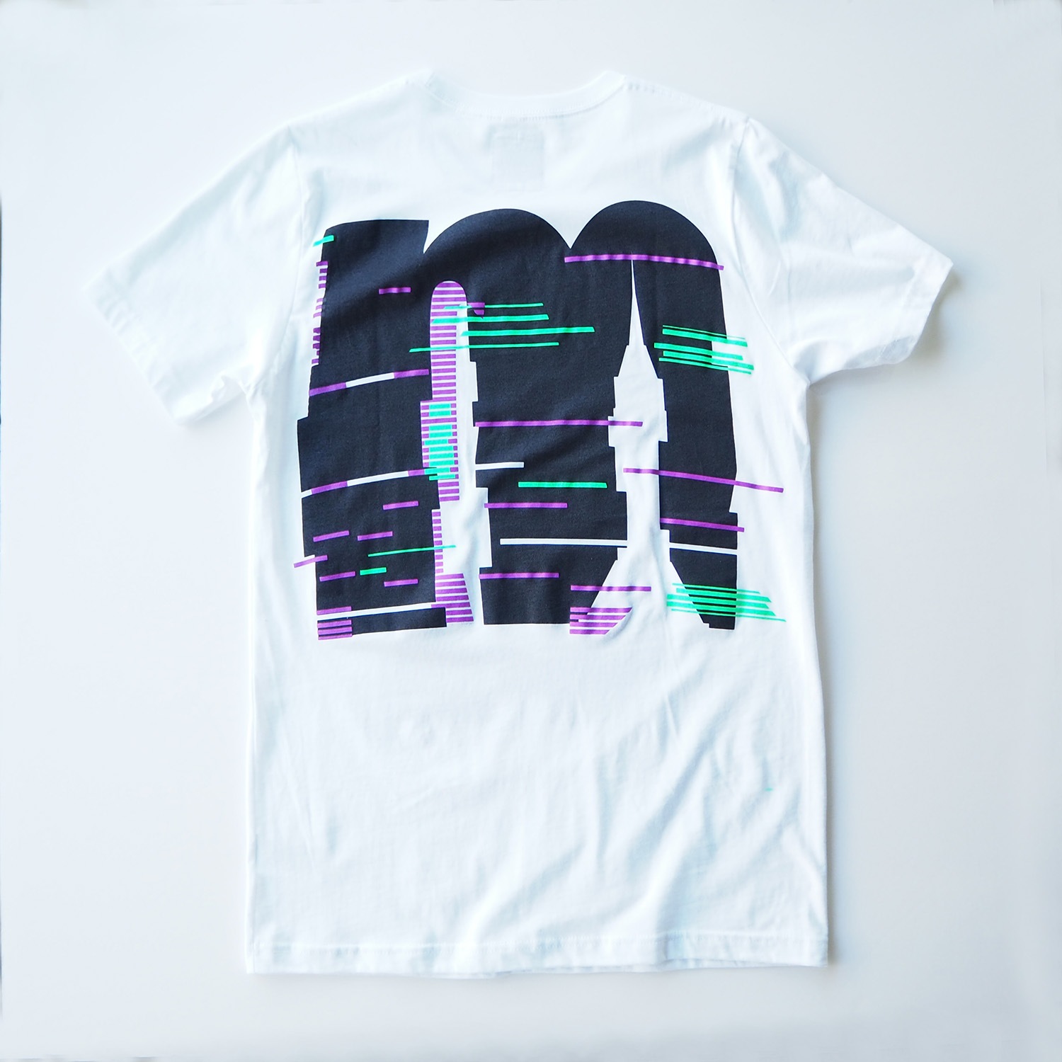 am / after midnight nyc エーエム アフターミッドナイト NOISE TEE プリントTシャツ ホワイト