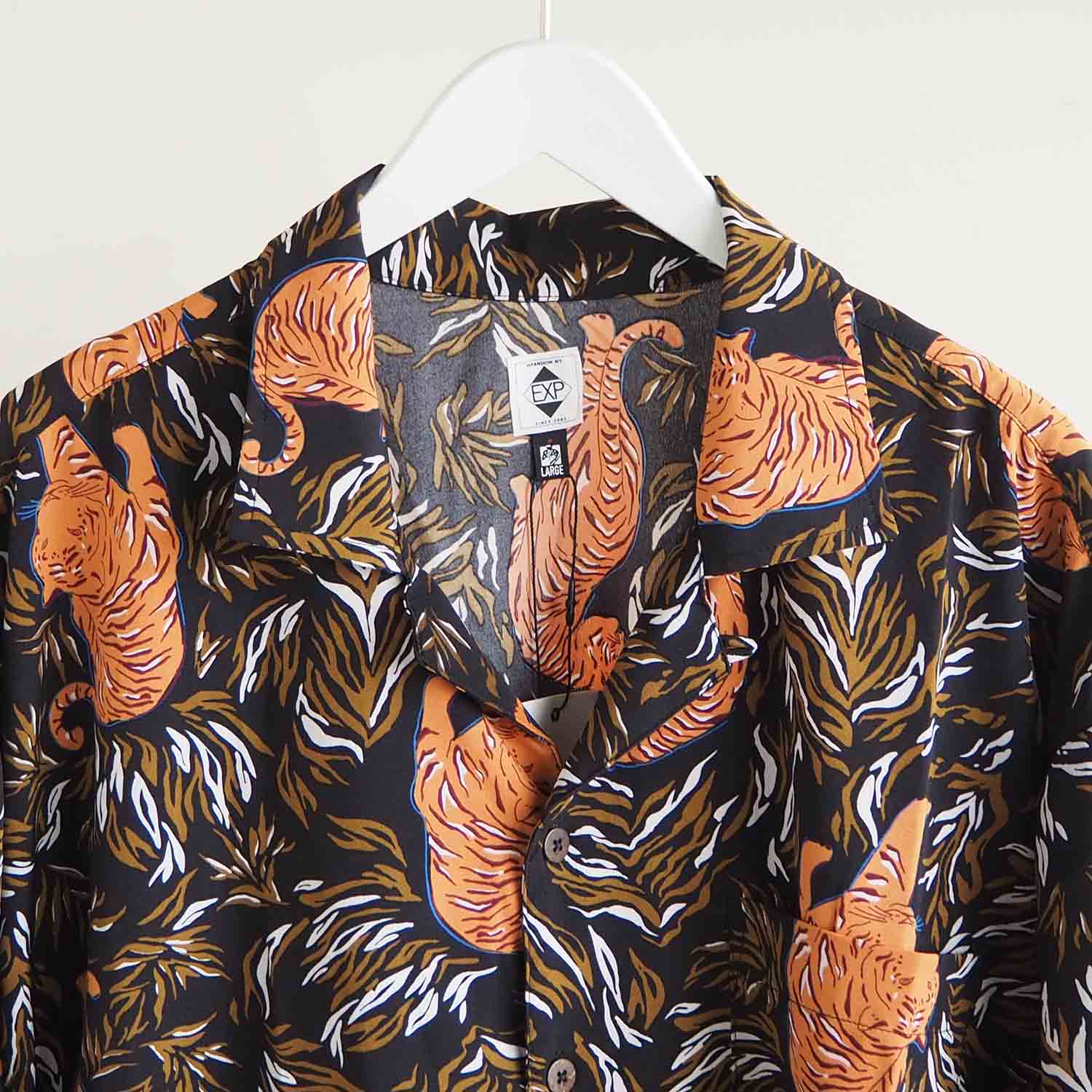 EXPANSION エクスパンション LUXOR SHIRTS オープンカラーシャツ タイガー柄