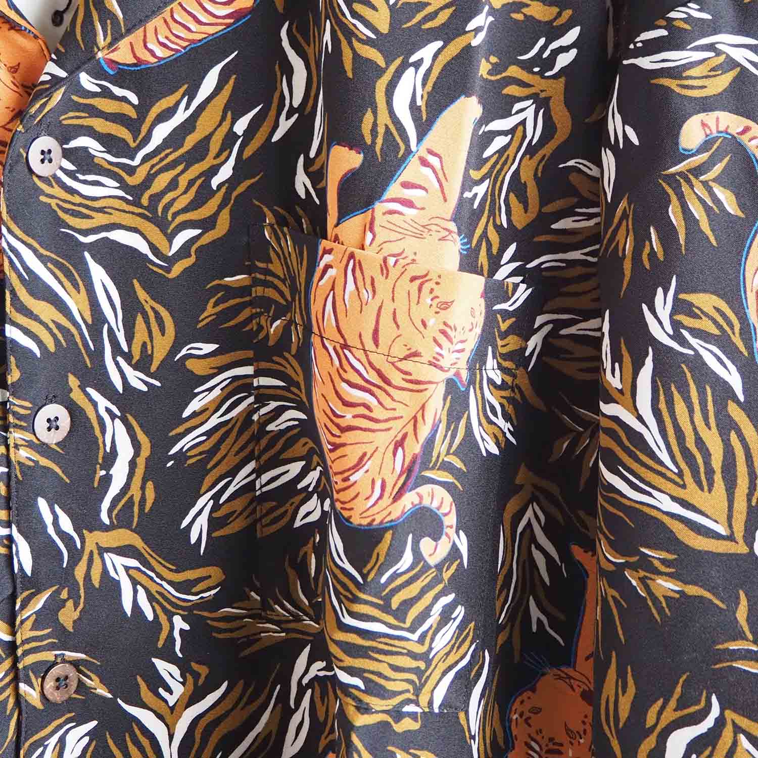 EXPANSION エクスパンション LUXOR SHIRTS オープンカラーシャツ タイガー柄