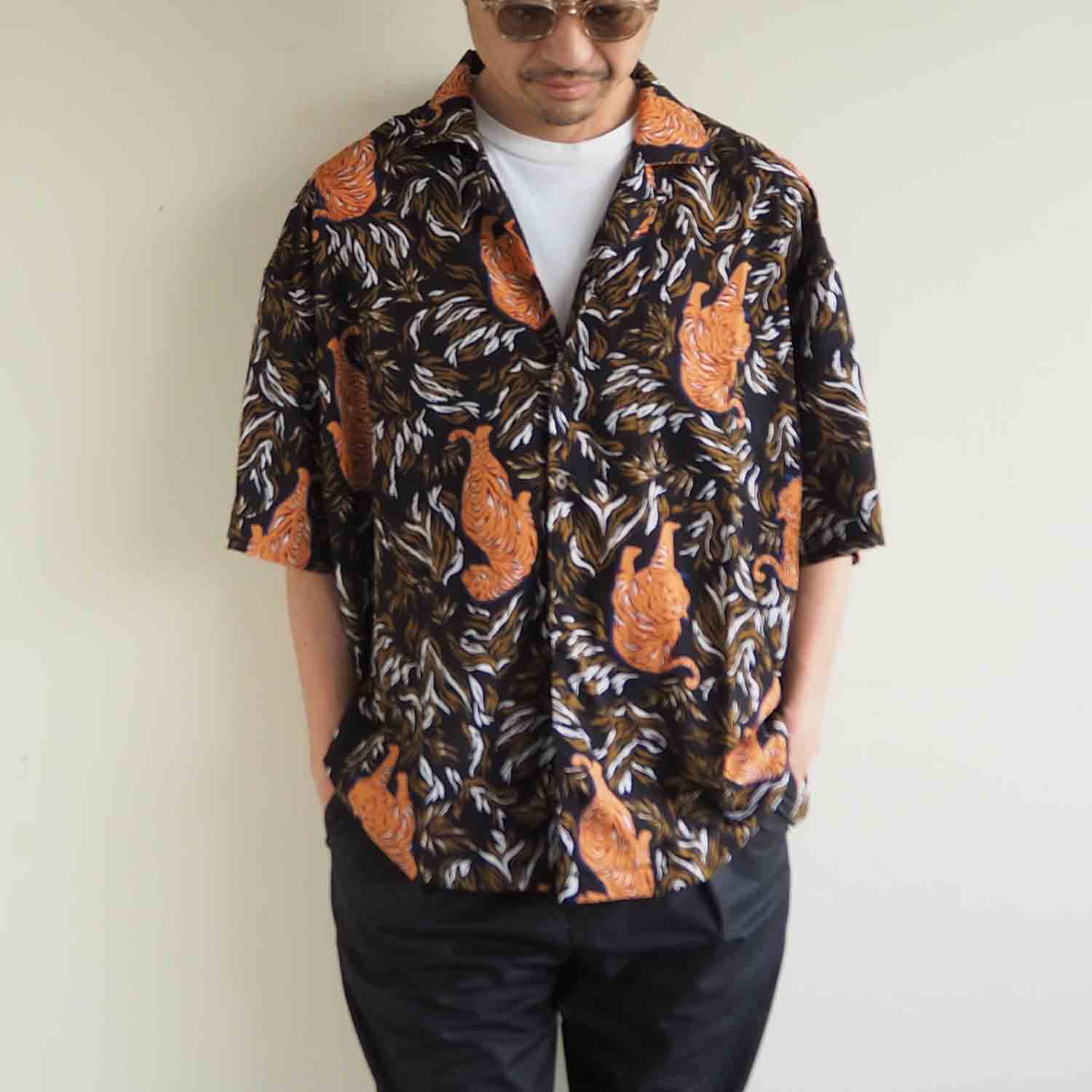 EXPANSION エクスパンション LUXOR SHIRTS オープンカラーシャツ タイガー柄