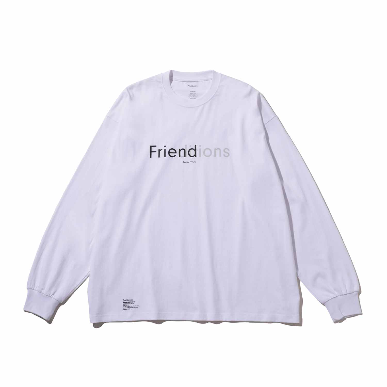 FRIEND EDITIONS × FreshService CORPORATE L/S TEE ”FE NY” WHITE