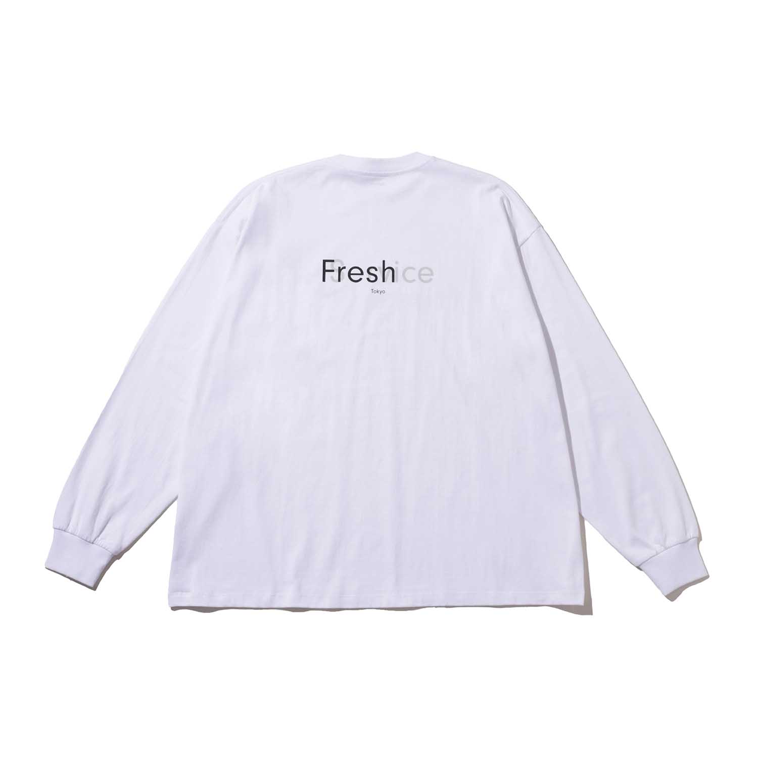 FRIEND EDITIONS × FreshService CORPORATE L/S TEE ”FE NY” WHITE