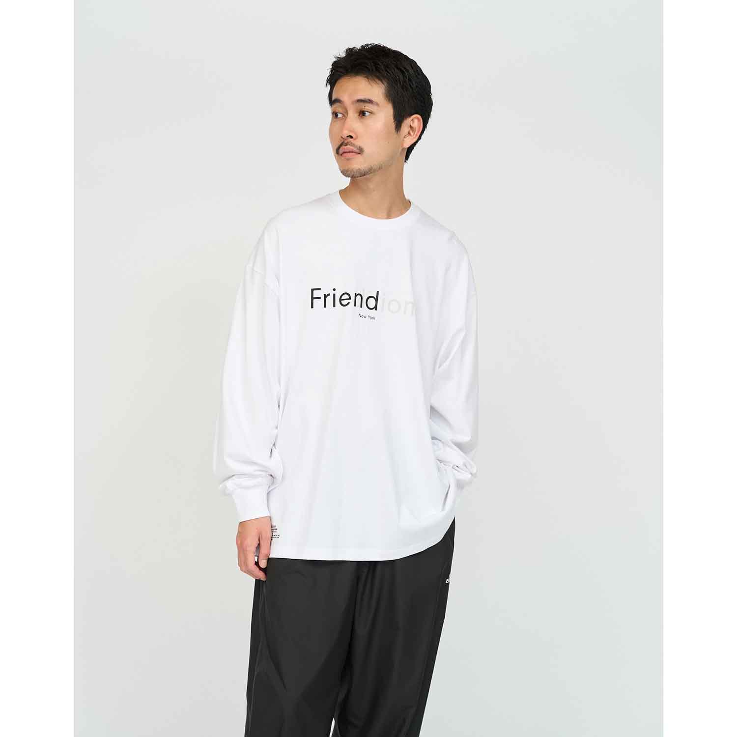 FRIEND EDITIONS × FreshService CORPORATE L/S TEE ”FE NY” WHITE