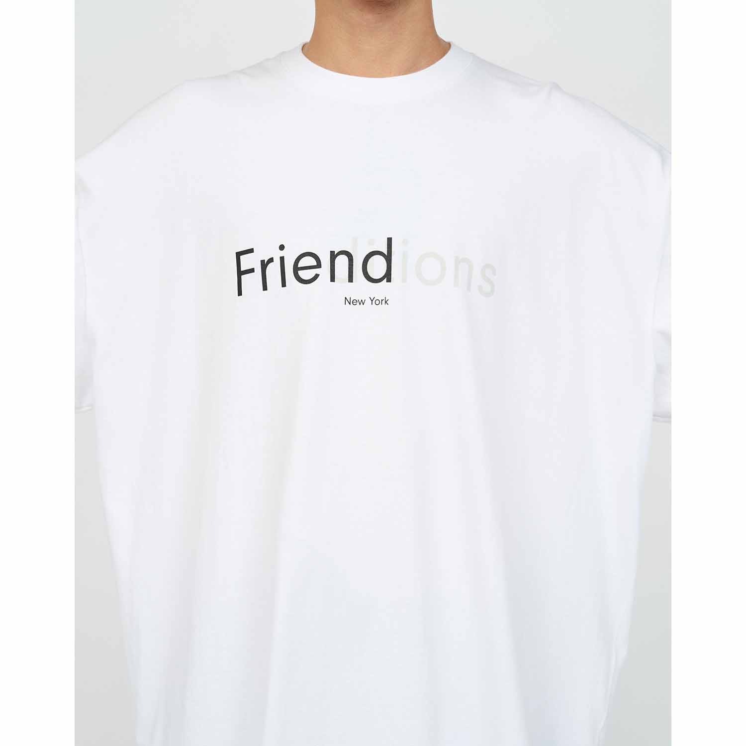 FRIEND EDITIONS × FreshService CORPORATE L/S TEE ”FE NY” WHITE