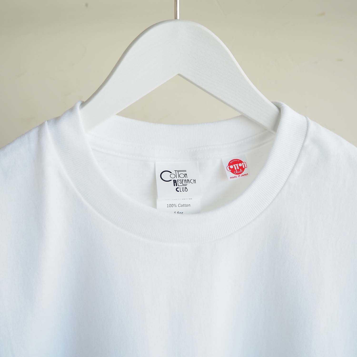 COTTON RESEARCH CLUB コットンリサーチクラブ S/S Tubular T-Shirt(丸胴) クルーネックTシャツ WHITE ホワイト