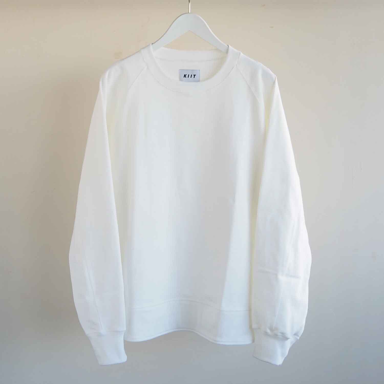 KIIT キート COTTON SHORT LOOP PILE RAGLAN SLEEVE SWEAT SHIRT ショートパイルスウェットシャツ オフホワイト