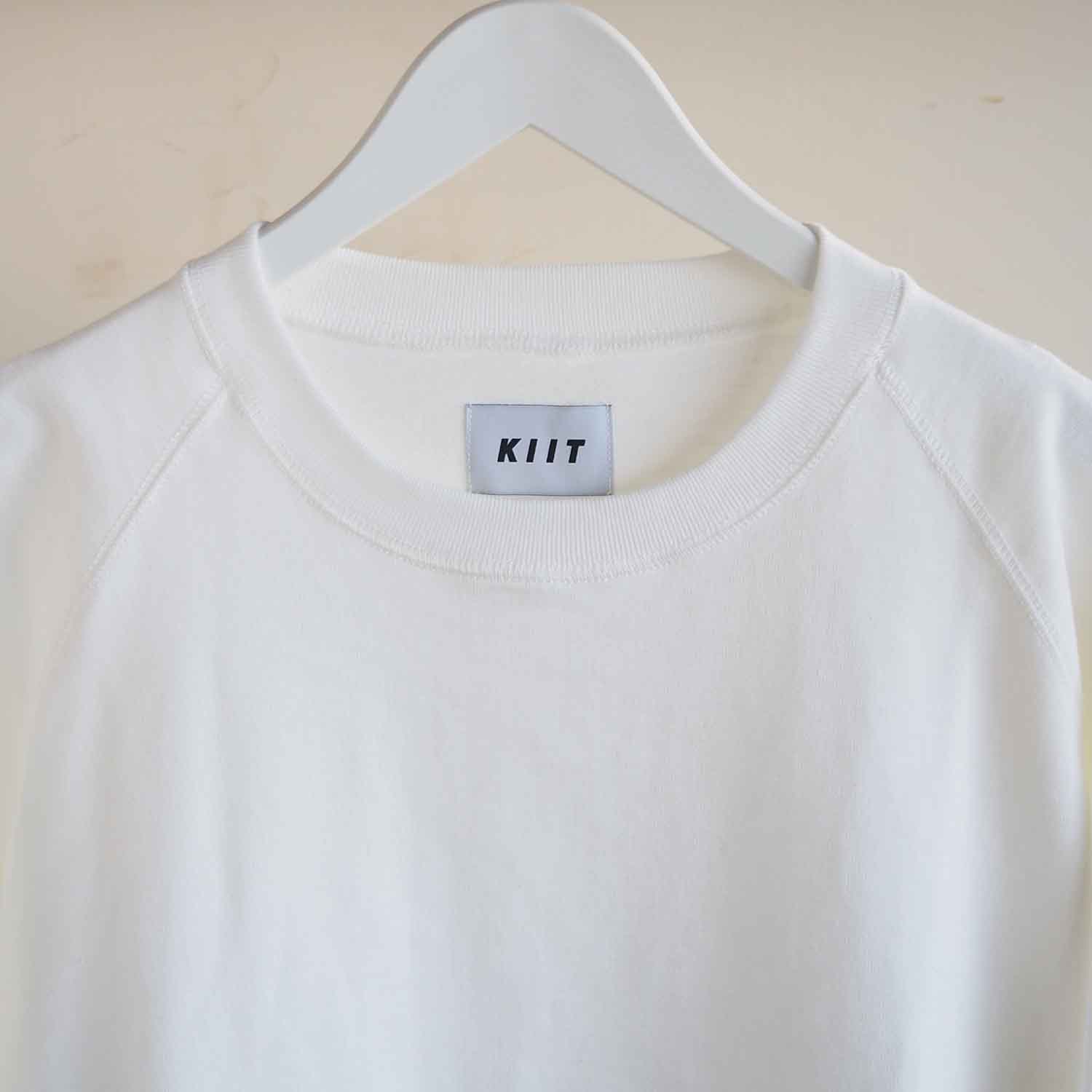 KIIT キート COTTON SHORT LOOP PILE RAGLAN SLEEVE SWEAT SHIRT ショートパイルスウェットシャツ オフホワイト