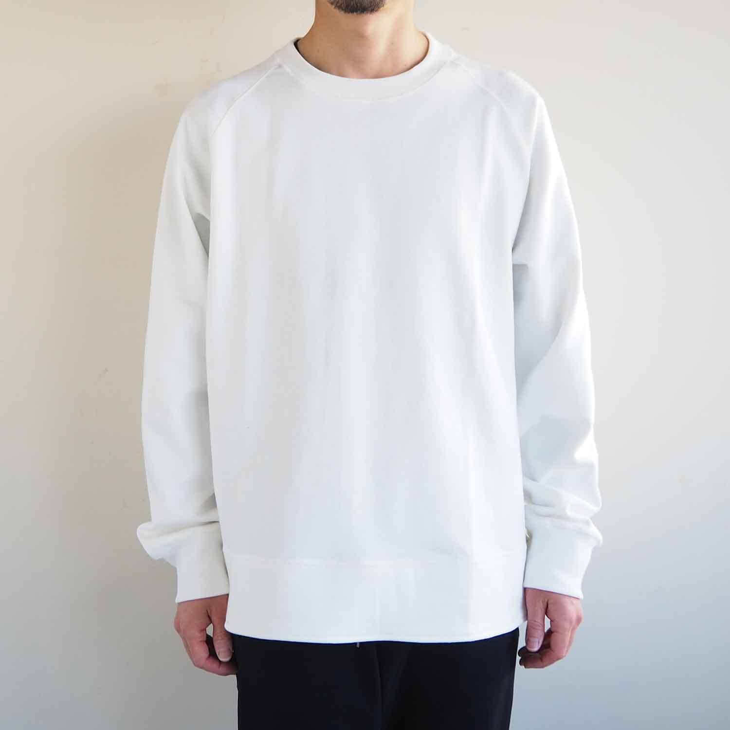 KIIT キート COTTON SHORT LOOP PILE RAGLAN SLEEVE SWEAT SHIRT ショートパイルスウェットシャツ オフホワイト