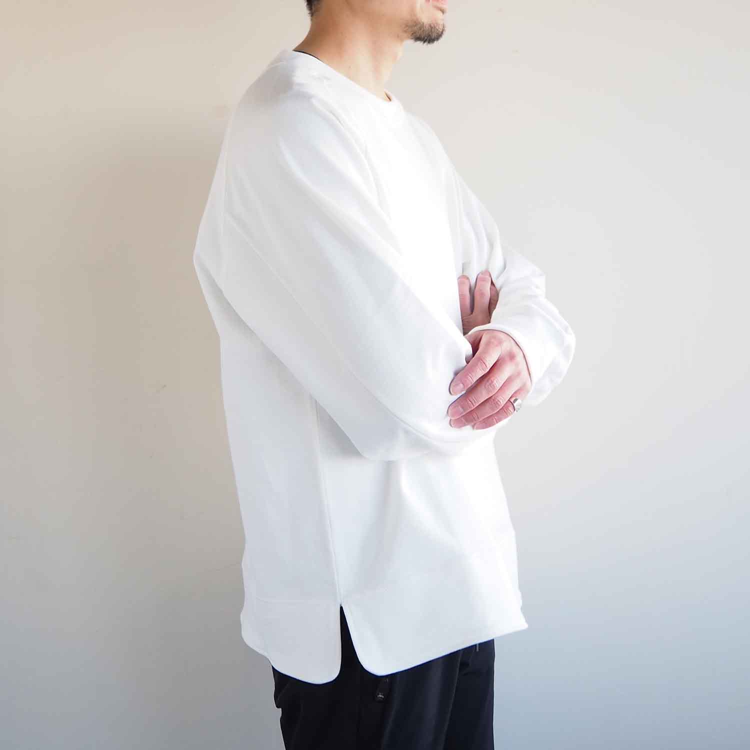 KIIT キート COTTON SHORT LOOP PILE RAGLAN SLEEVE SWEAT SHIRT ショートパイルスウェットシャツ オフホワイト