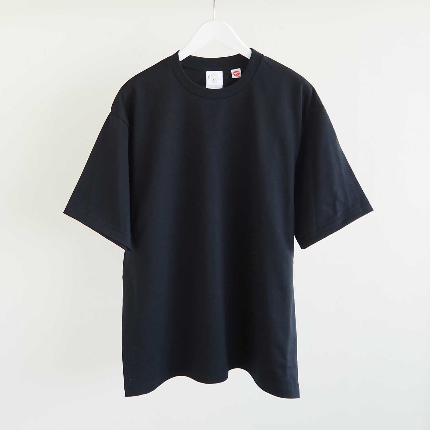 COTTON RESEARCH CLUB コットンリサーチクラブ S/S Tubular T-Shirt(丸胴) クルーネックTシャツ BLACK ブラック