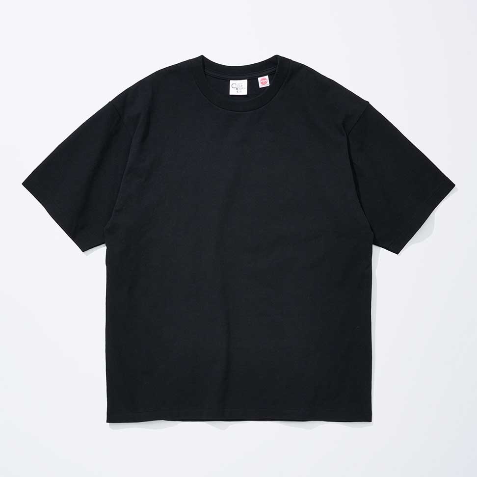 LANEUS BLACK コットン Tシャツ COTTON RESEARCH CLUB コットンリサーチクラブ S/S Tubular T