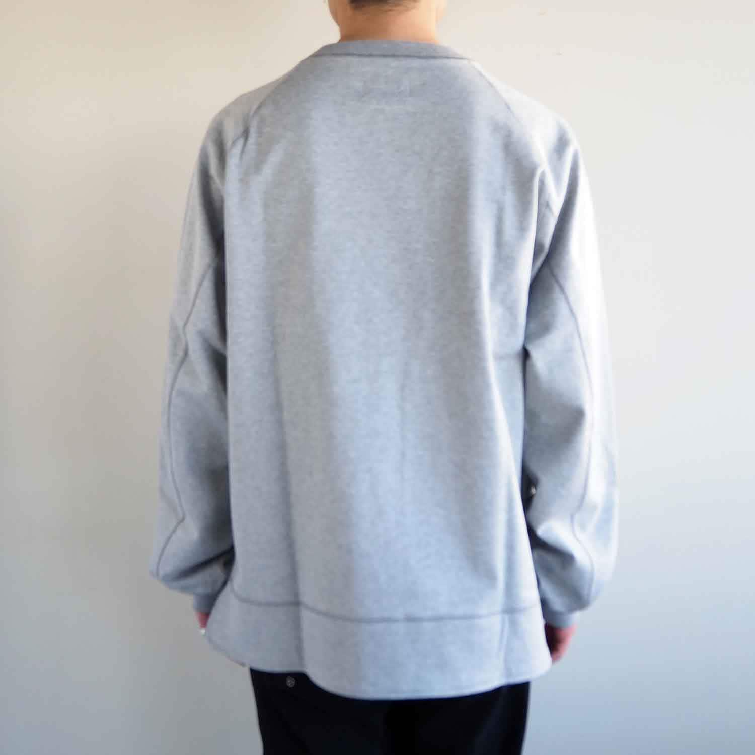 KIIT キート COTTON SHORT LOOP PILE RAGLAN SLEEVE SWEAT SHIRT ショートパイルスウェットシャツ ミックスグレー