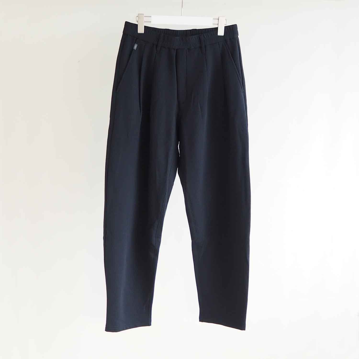 THINKWOOL シンクウール TW BRUSHED LINING PANTS 2タックテーパードスウェットパンツ BLACK