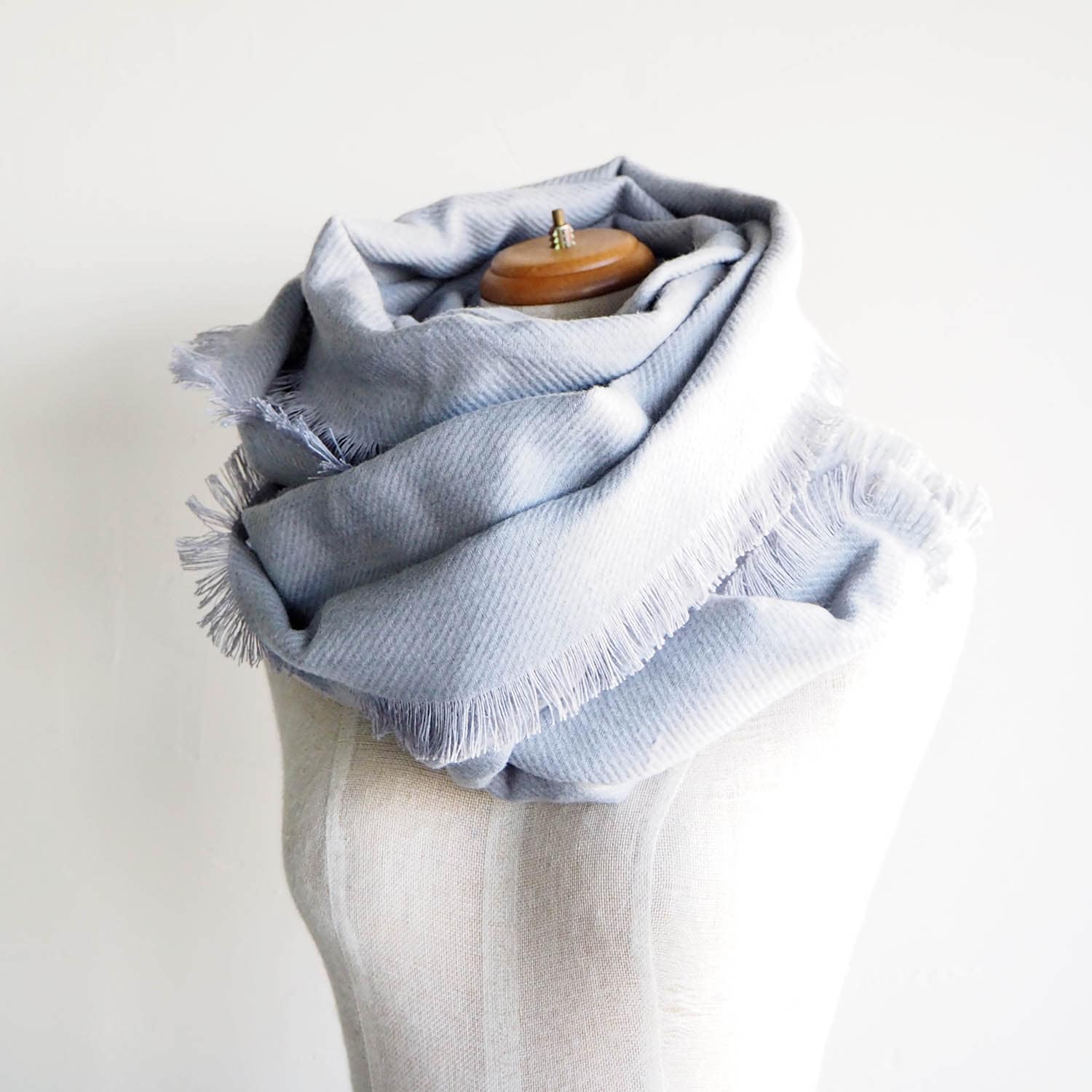 THROW スロー ストール・マフラー IVY リネン×カシミヤ グレー